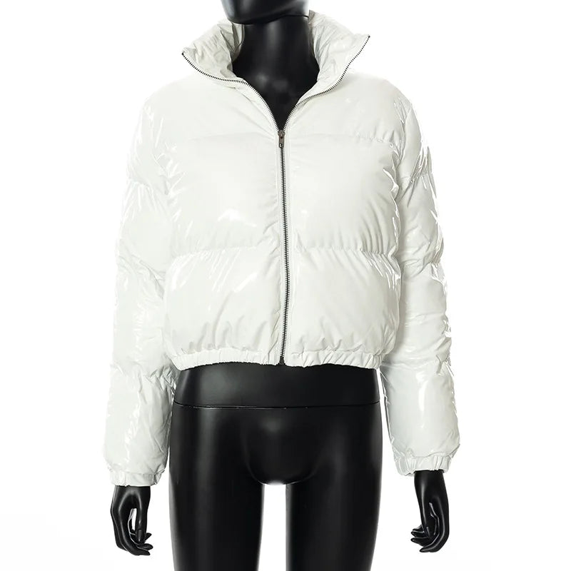 Cardigan Femme Col Montant Y2K - Manteau Streetwear Automne Hiver