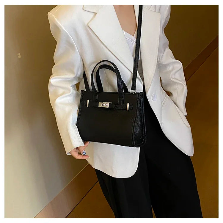 Sac messager élégant pour femme – Sac fourre-tout en cuir de marque de luxe avec sangle réglable