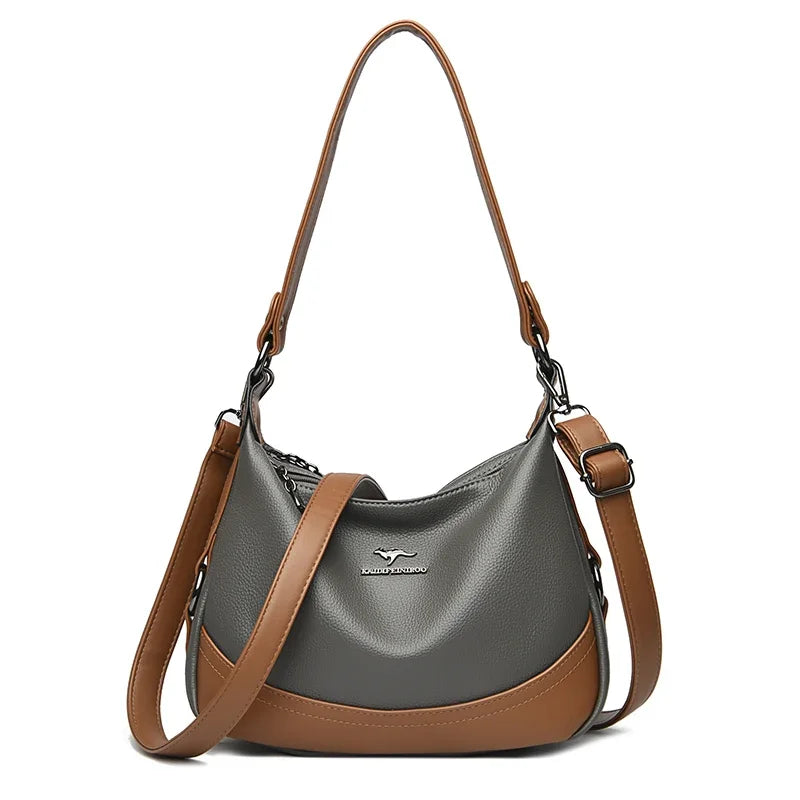 Sac à main en cuir souple pour femme, sac à bandoulière, sac messager décontracté, haute qualité, créateur de luxe, initié, nouveau