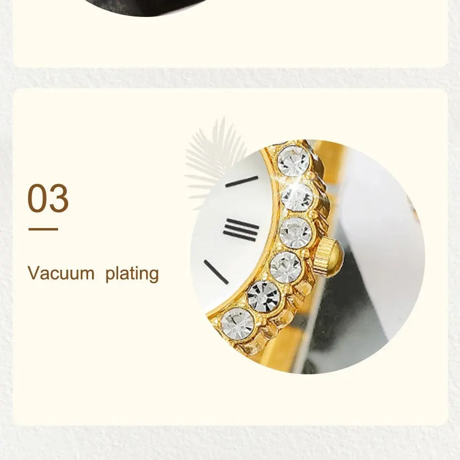 Ensemble de montre-bracelet à quartz pour femme, horloge pour femme, cadran romain, design de marque de luxe, décontracté, 6 pièces