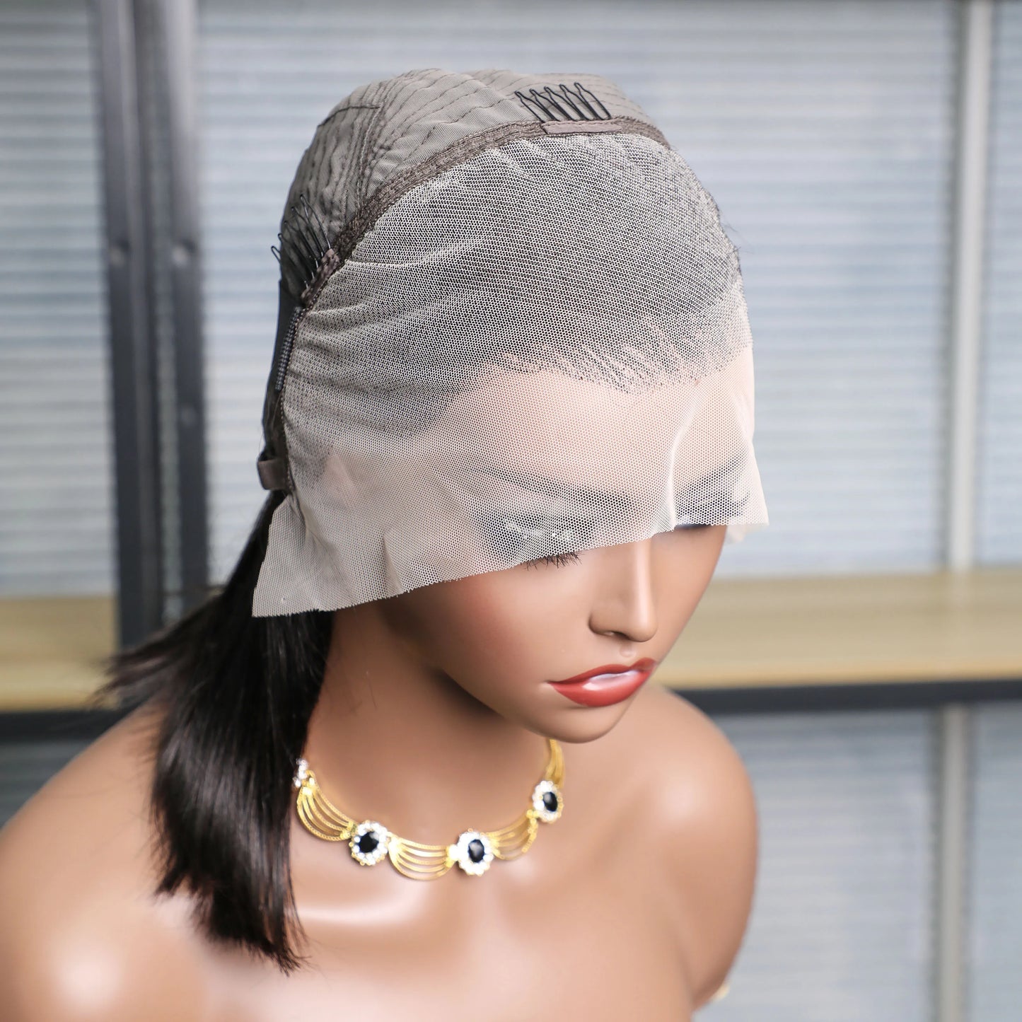 10-16 pouces courte droite Bob perruque droite brésilienne 100% cheveux humains Bobo 13x4 dentelle frontale perruque Bobo moyen cheveux raides - Lencensa