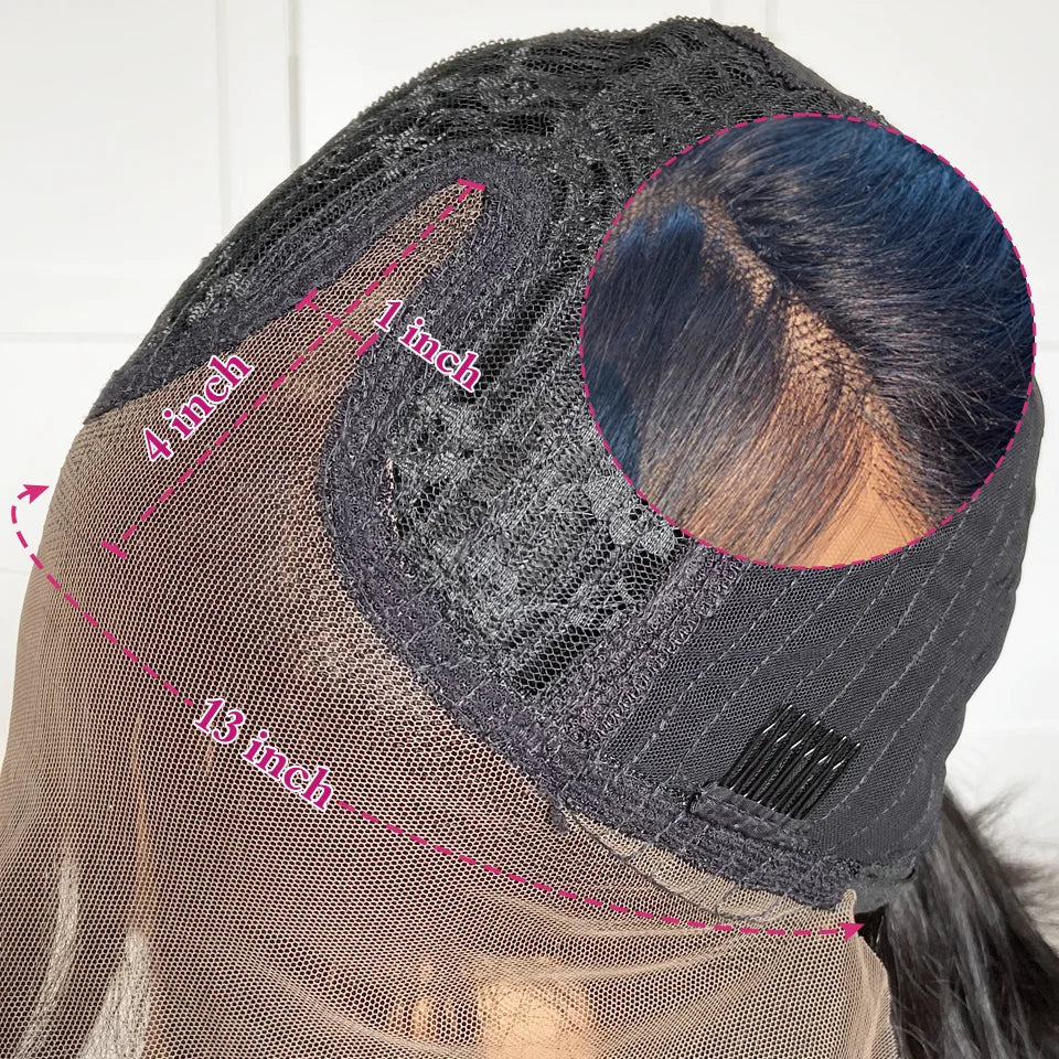 Perruque Bob Lace Front Wig naturelle péruvienne, cheveux courts et lisses, avec frange, cheveux Remy brésiliens, partie facile, pour femmes