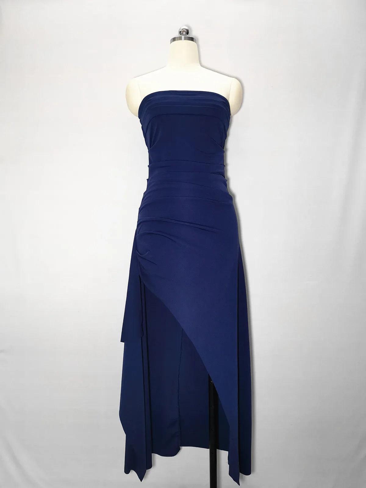 Robe d'été sexy bustier tubulaire fente haute dos nu à volants épaules dénudées sans manches mince élégant haut de gamme Club fête jupe longue robe de soirée robe de mariée