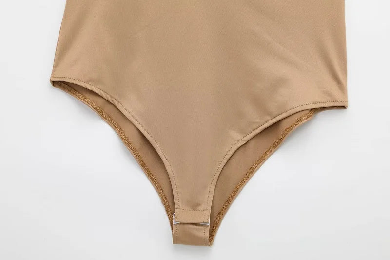 MUJER Sexy Satin Body Femmes Dos Nu Bustier Top Femmes Sexy Tenues Lingerie Bodys pour Femmes Sans Manches Femmes Top Body