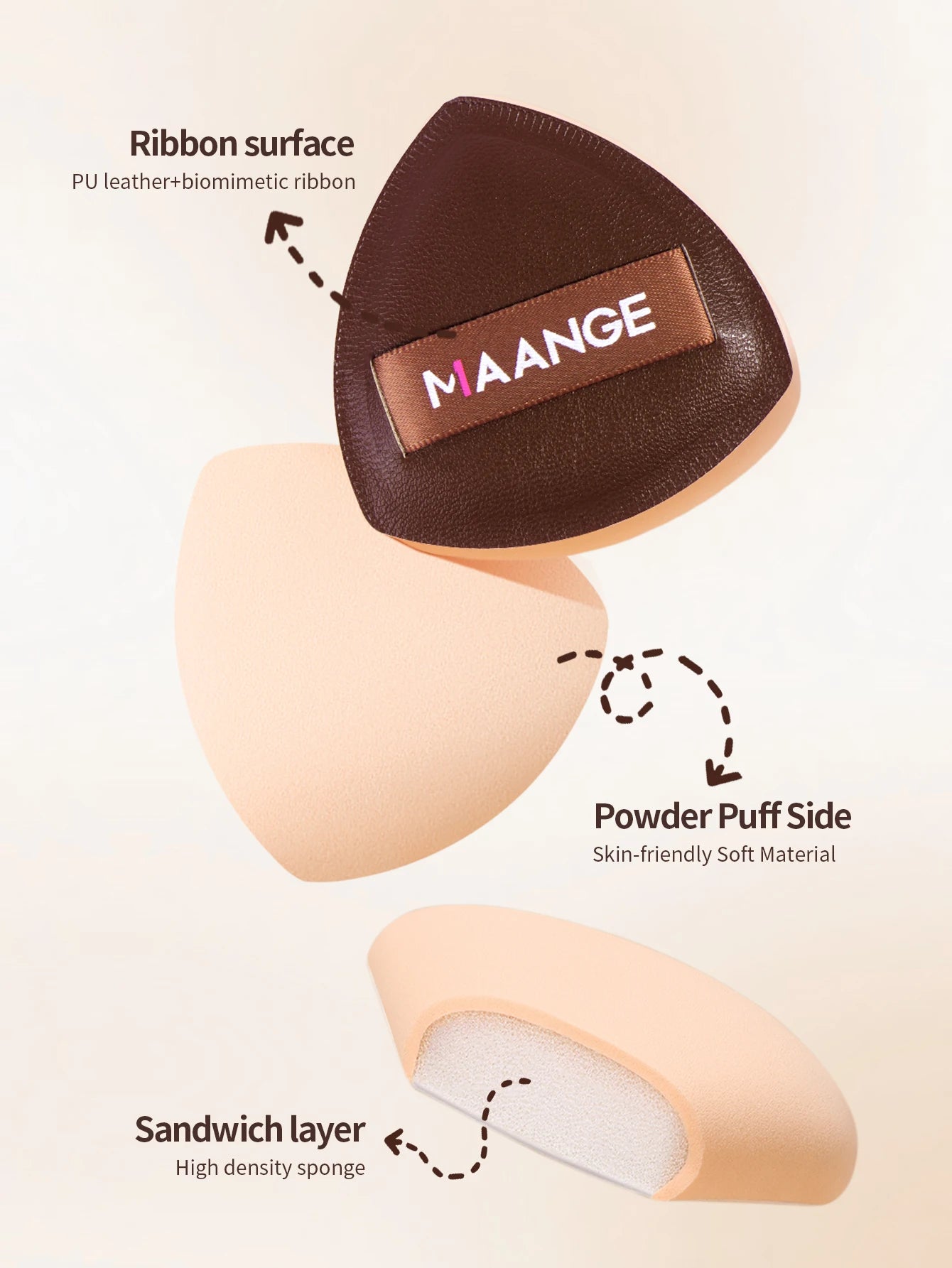 MAANGE 15 pièces outil de maquillage 13 pièces pinceaux de maquillage ensemble fond de teint poudre Blush fard à paupières brosse 2 pièces coussin d'air bouffée beauté mélange