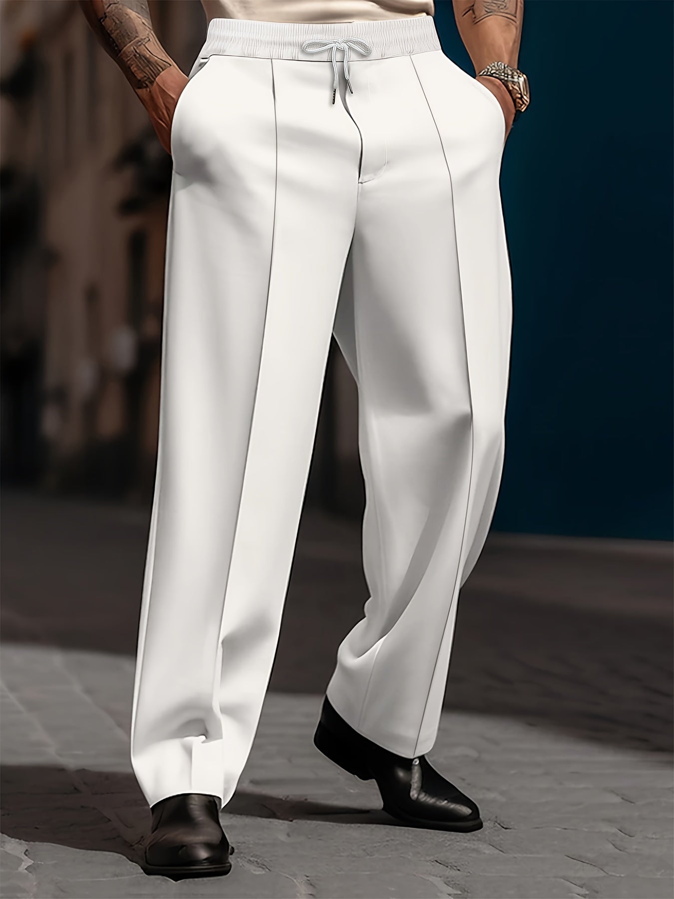 Pantalon Coupe Droite Lencensa - Casual Confortable Homme