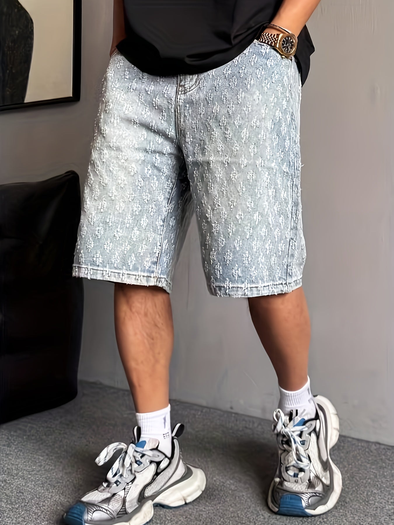 Lencensa - Short Homme vrai Denim Style Streetwear