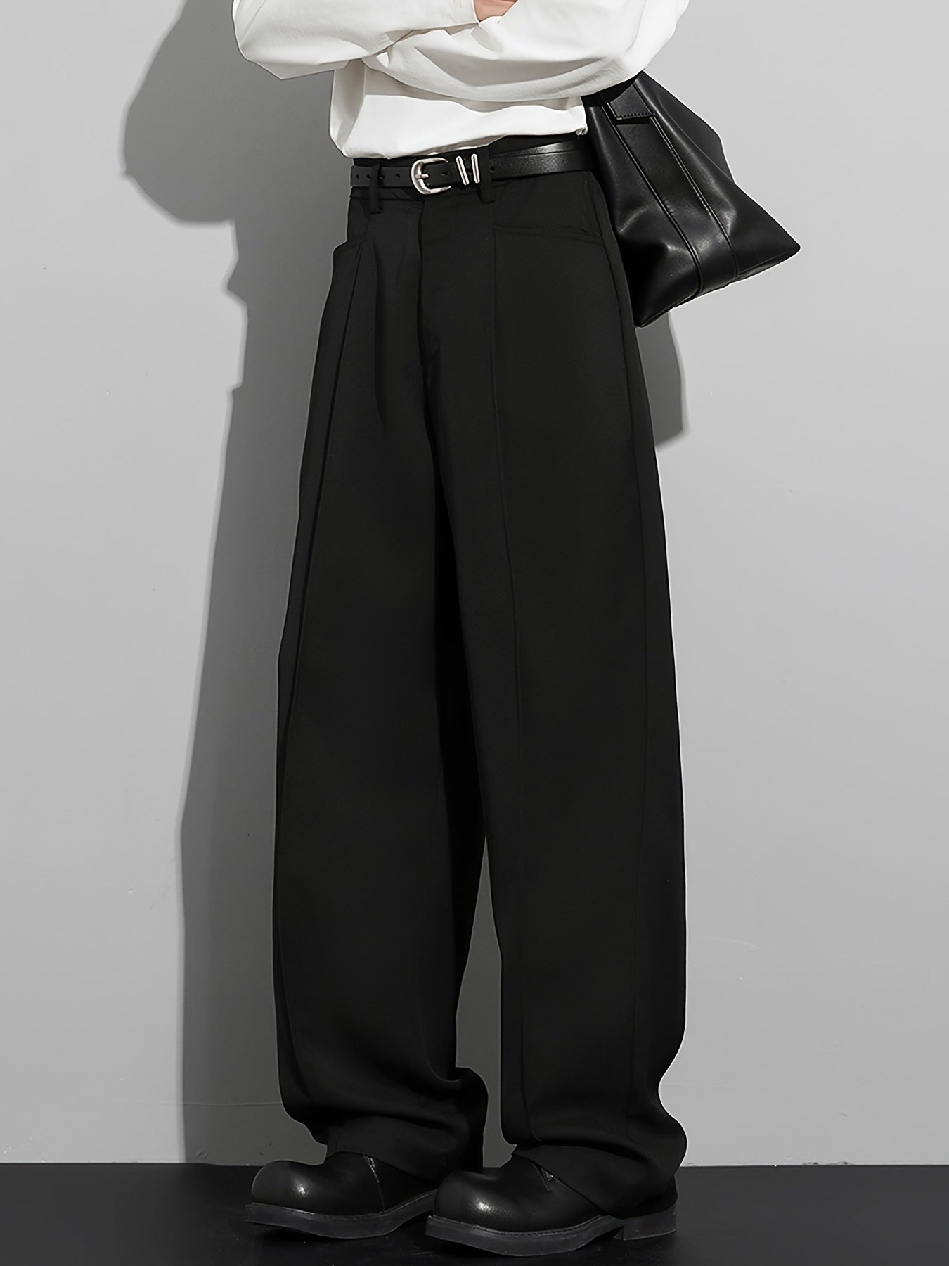 Lencensa - Pantalon Homme Costume Décontracté Taille Élastique