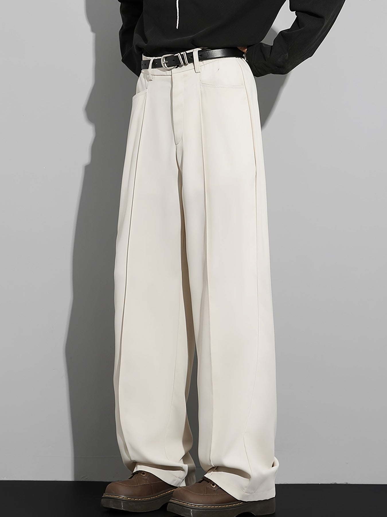 Lencensa - Pantalon Homme Costume Décontracté Taille Élastique