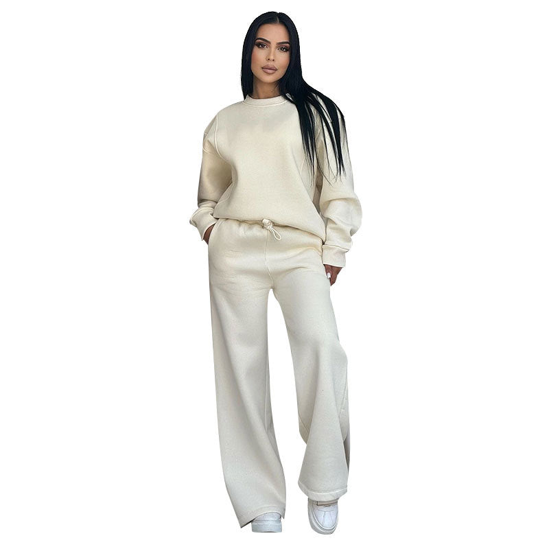 Women's Casual Sweatshirt and Pants Set - Lencensa