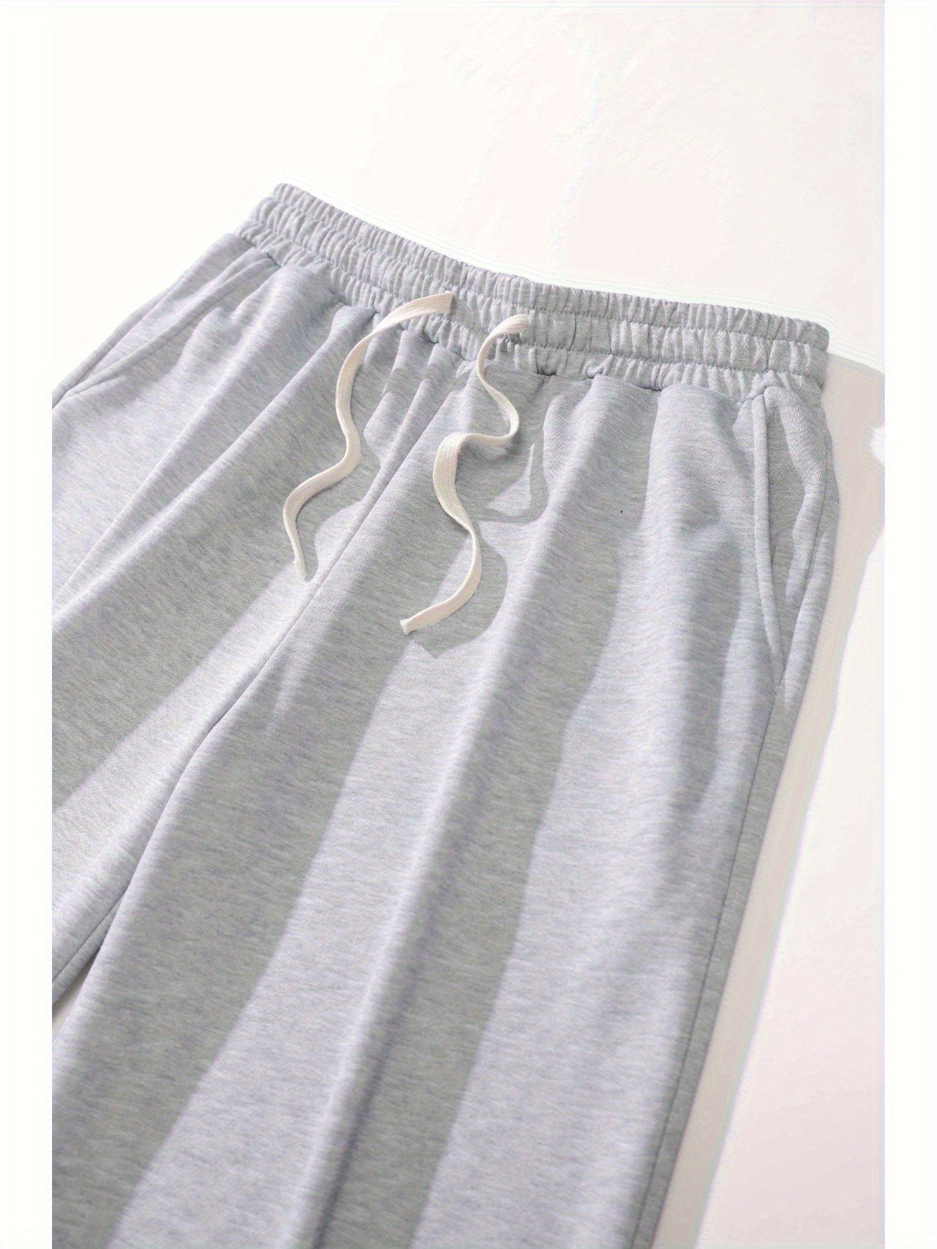 Lencensa - Jogging Homme Coupe Large Tricot Beige