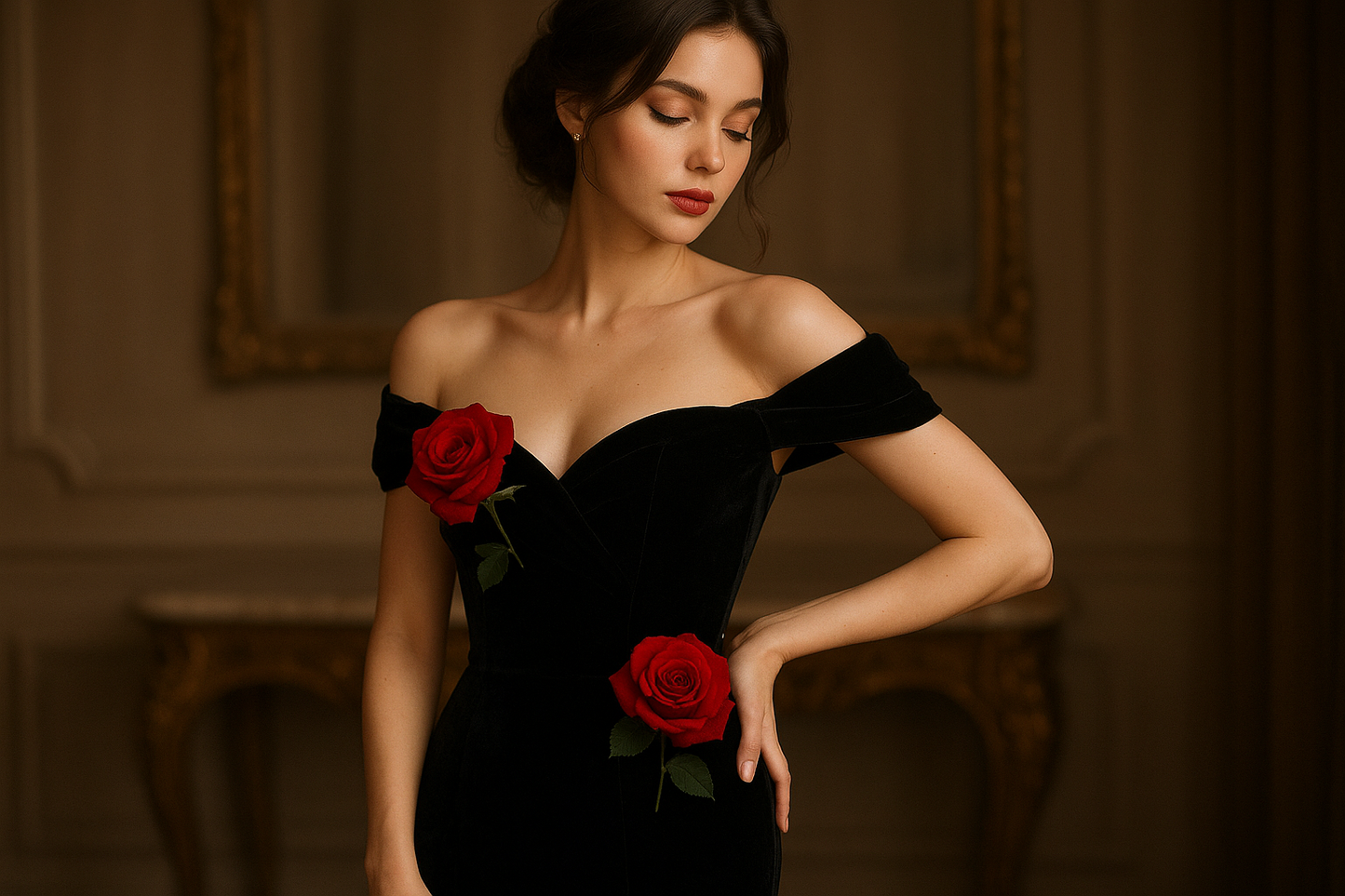 Portrait élégant - Éclairage romantique