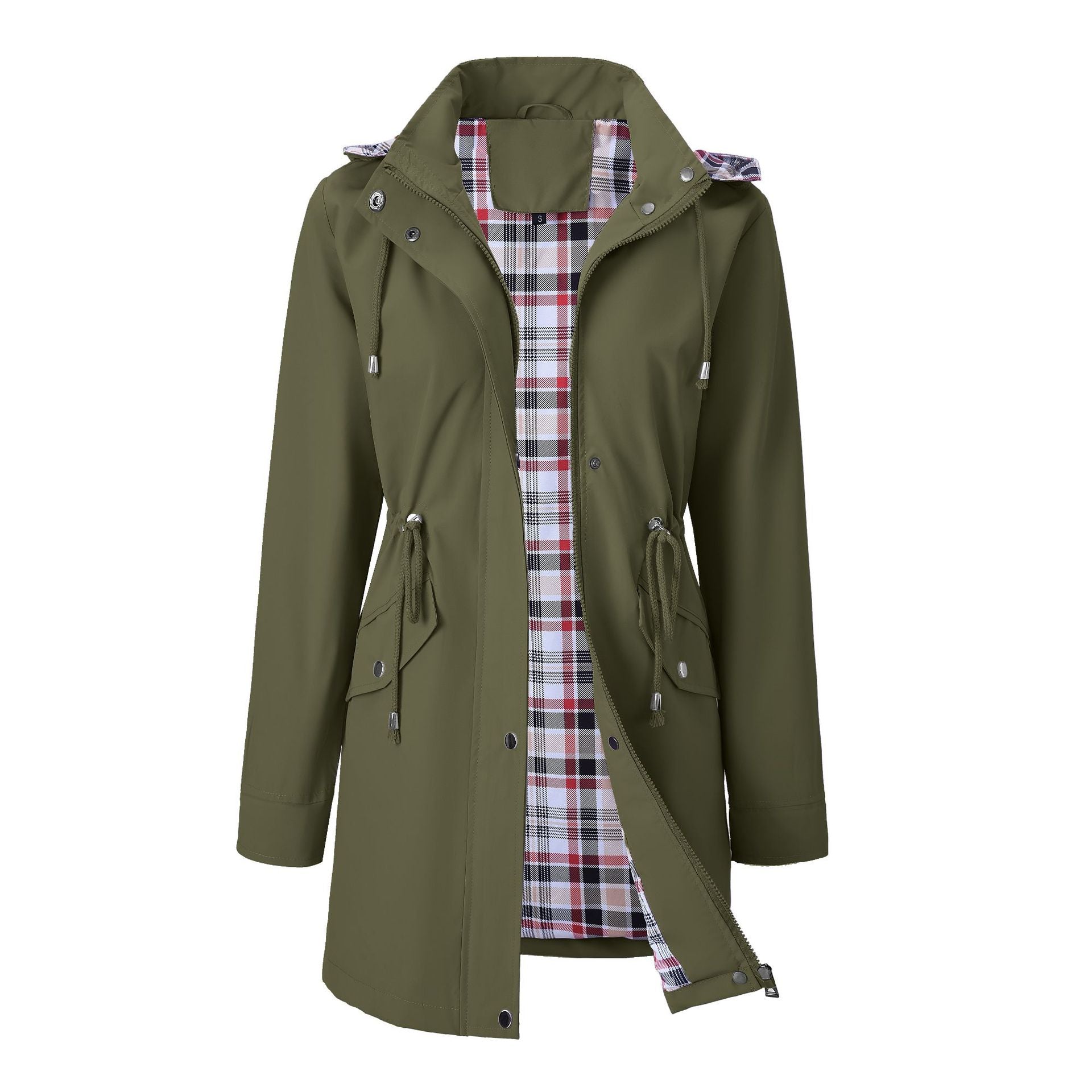 Coupe-vent à capuche avec cordon de serrage à la taille - Lencensa 