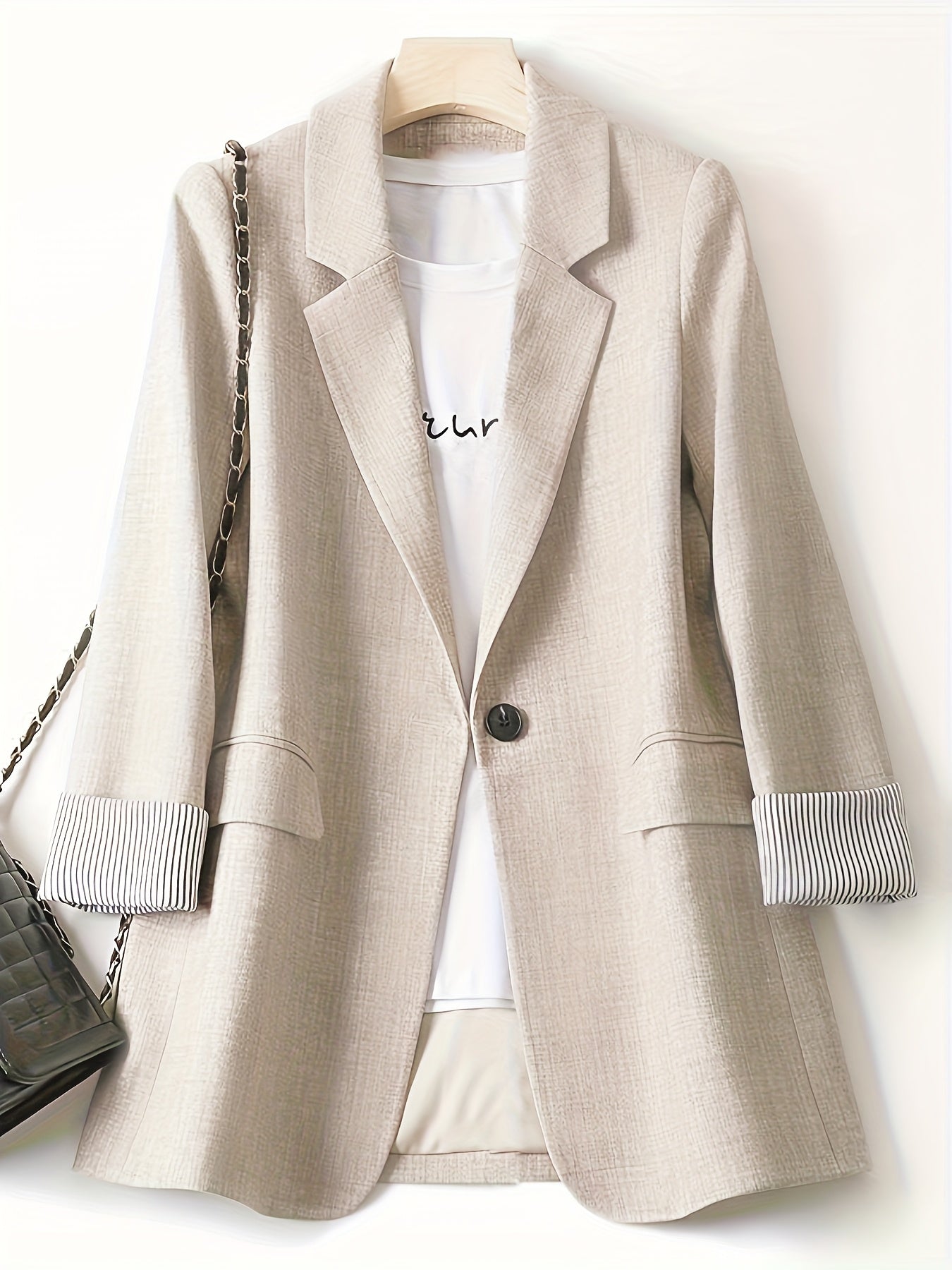 Internet Celebrity Women's Loose-Fit Casual Jacket for Spring and Autumn, Small Suit Top - Lencensa 