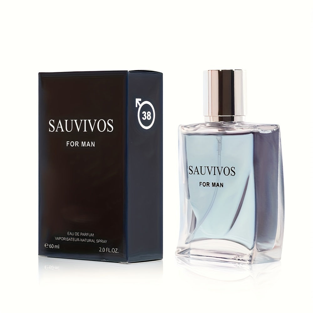 60ml Seductive Eau De Parfum for Men - Refreshing Long-Lasting Lemon, Prickly Ash, Cedar Wood Fragrance with Invigorating Top Notes, Perfect for Dating, Daily Life, and a Memorable Christmas Gift - Lencensa 