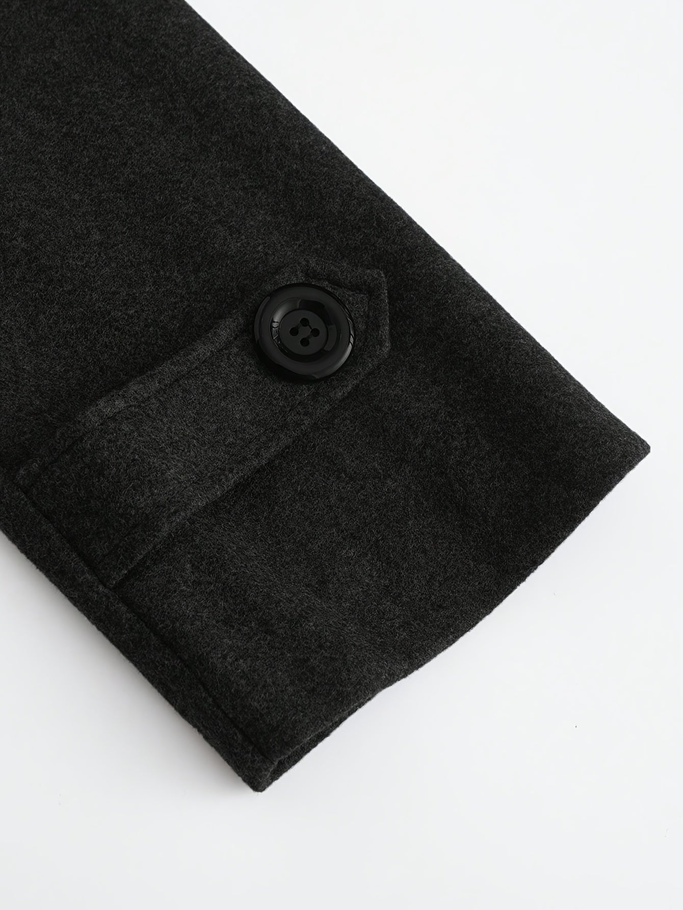 Manteau Homme Long - Double Boutonnage Noir Élégant - Lencensa 