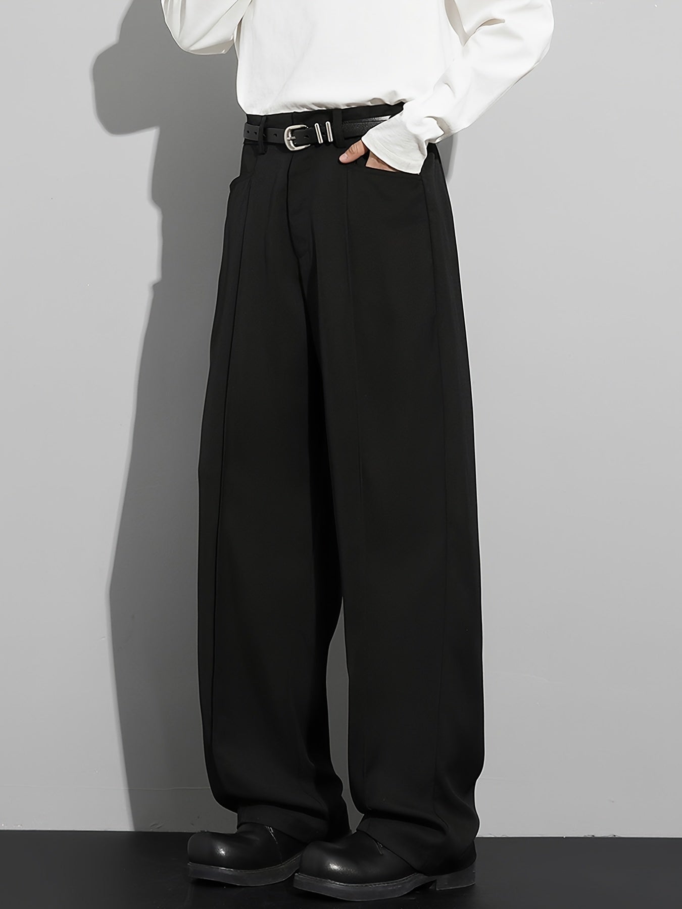 Lencensa - Pantalon Homme Costume Décontracté Taille Élastique