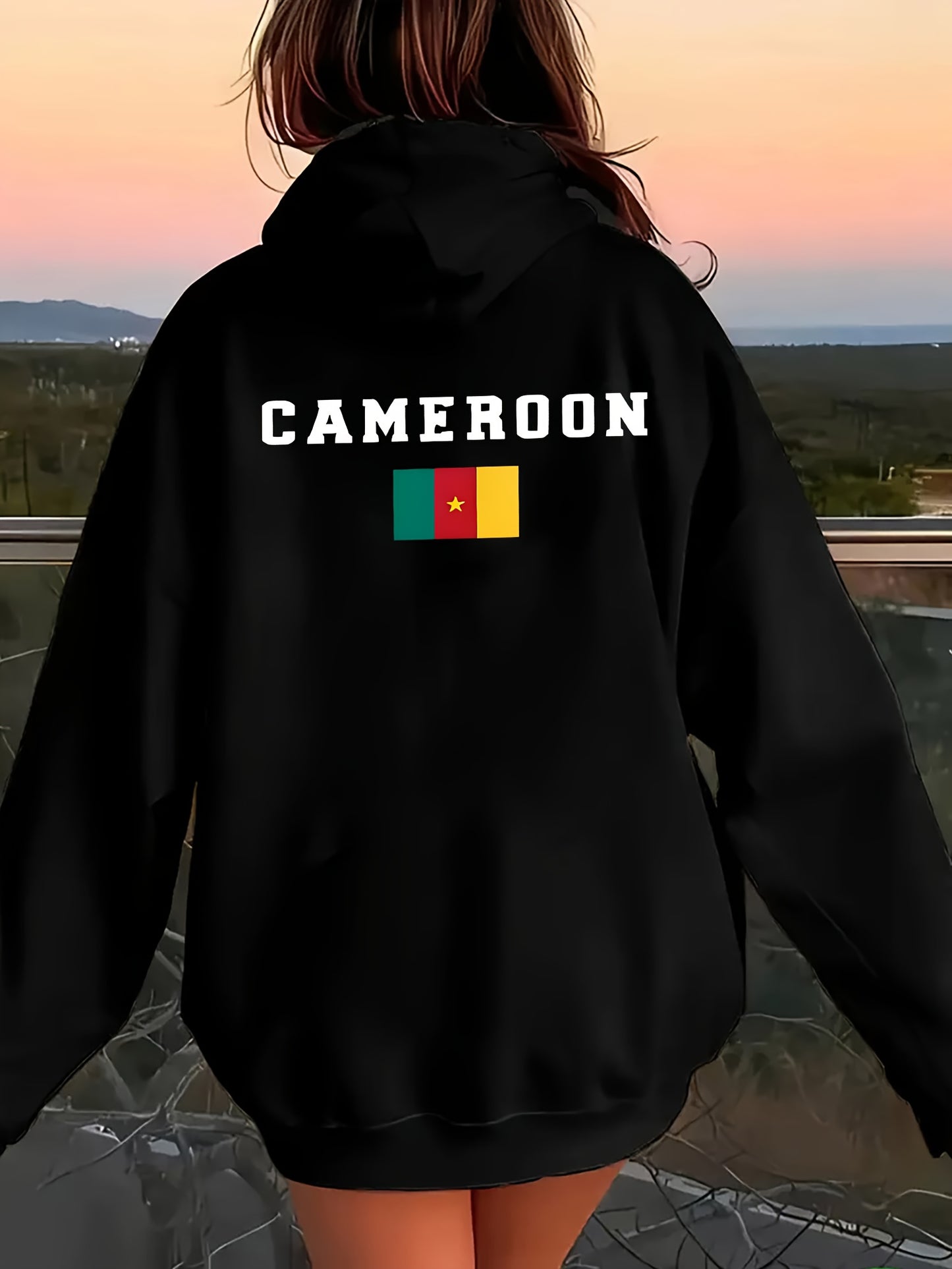 Women'S Pastel Pink Hooded Jacket - Lightweight Zip-Up Coat with Cameroon Graphic, All-Season Casual Outerwear, Machine Washable Polyester Blend Jacket for Everyday & Special Occasions (Birthday, Travel) - Multiple Colors & S - Lencensa 