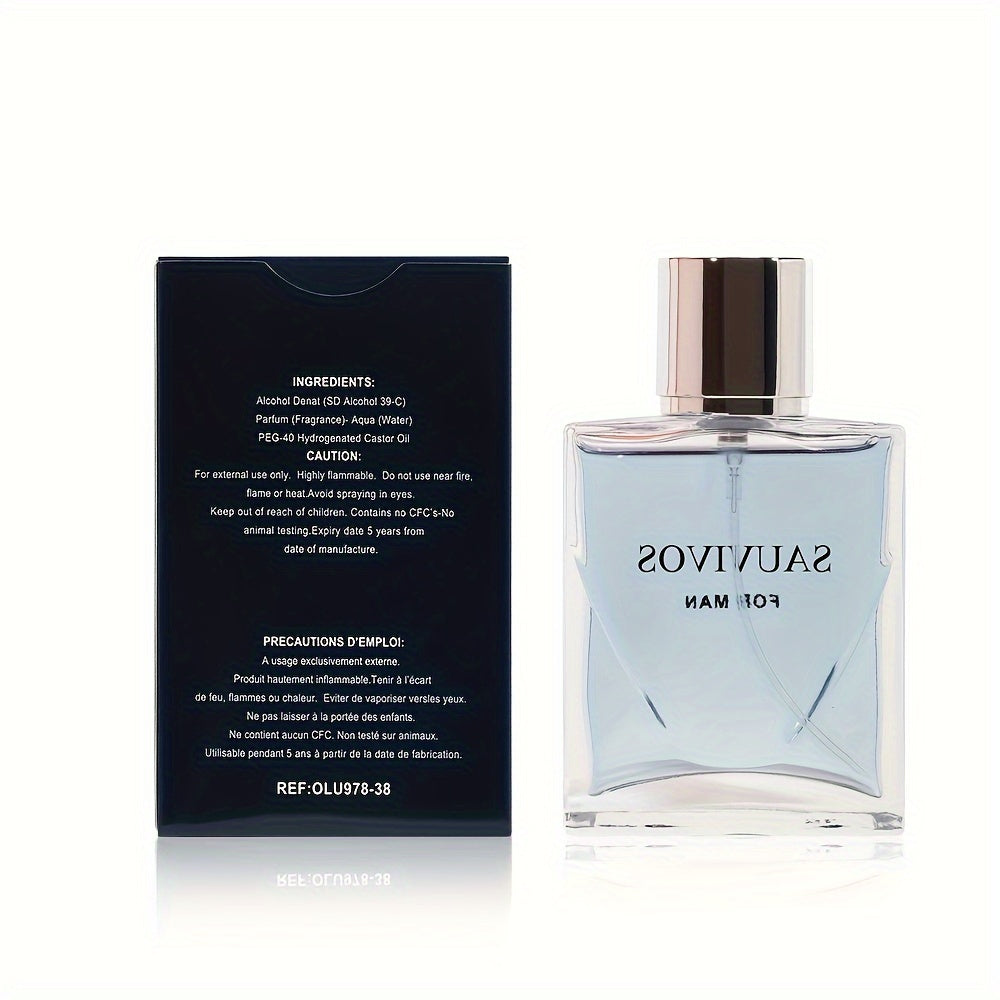 60ml Seductive Eau De Parfum for Men - Refreshing Long-Lasting Lemon, Prickly Ash, Cedar Wood Fragrance with Invigorating Top Notes, Perfect for Dating, Daily Life, and a Memorable Christmas Gift - Lencensa 