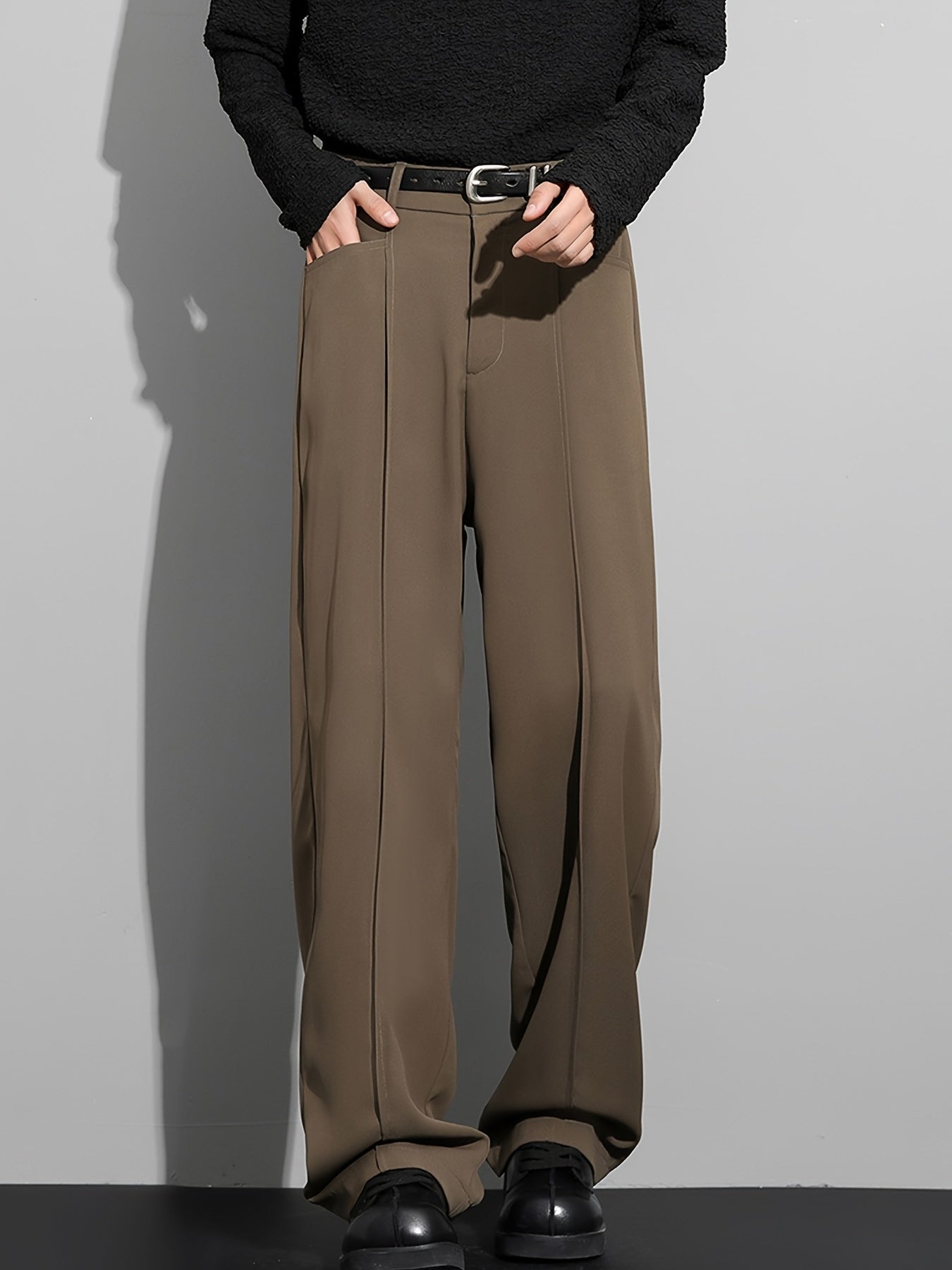 Lencensa - Pantalon Homme Costume Décontracté Taille Élastique