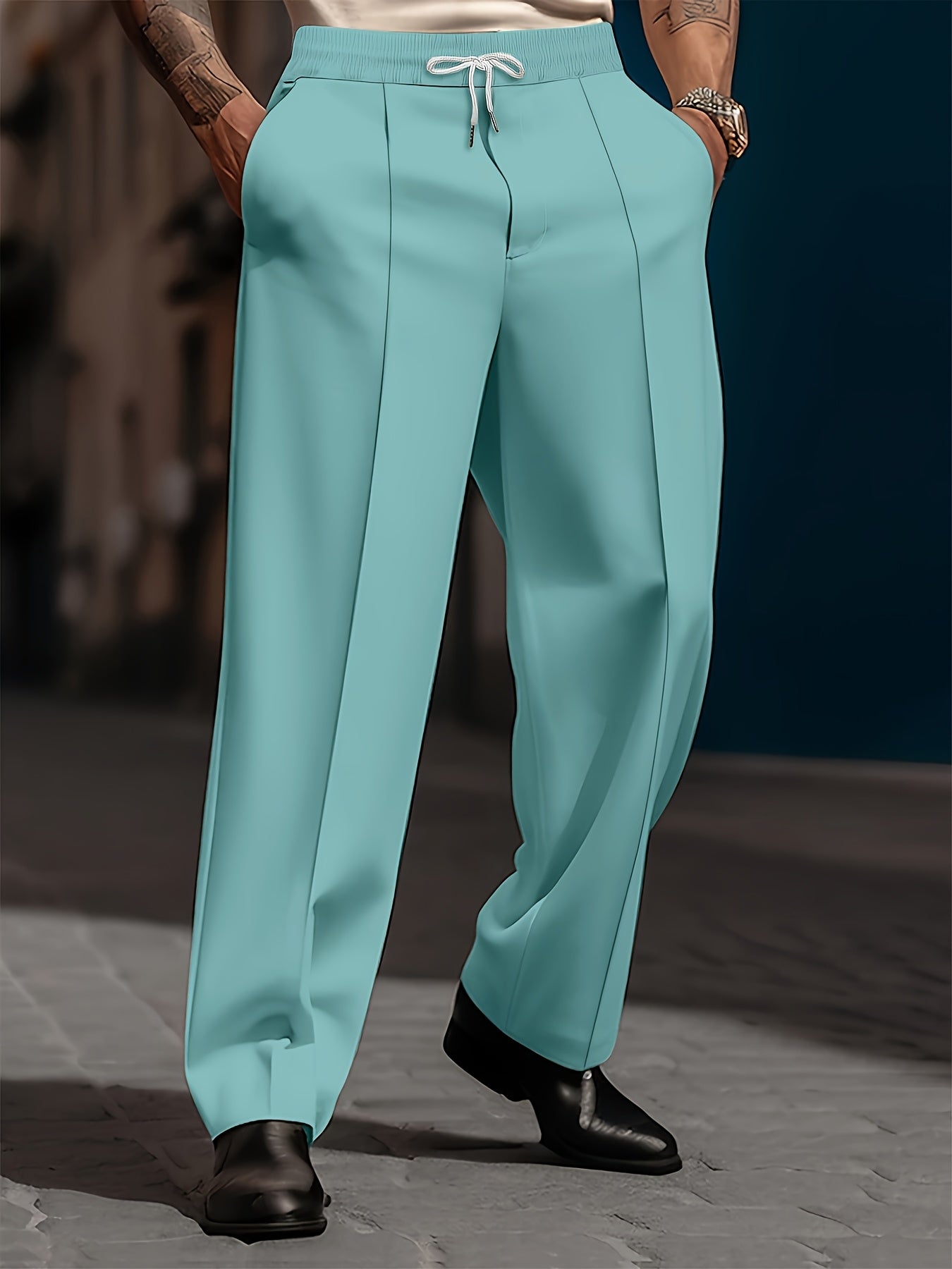Pantalon Coupe Droite Lencensa - Casual Confortable Homme
