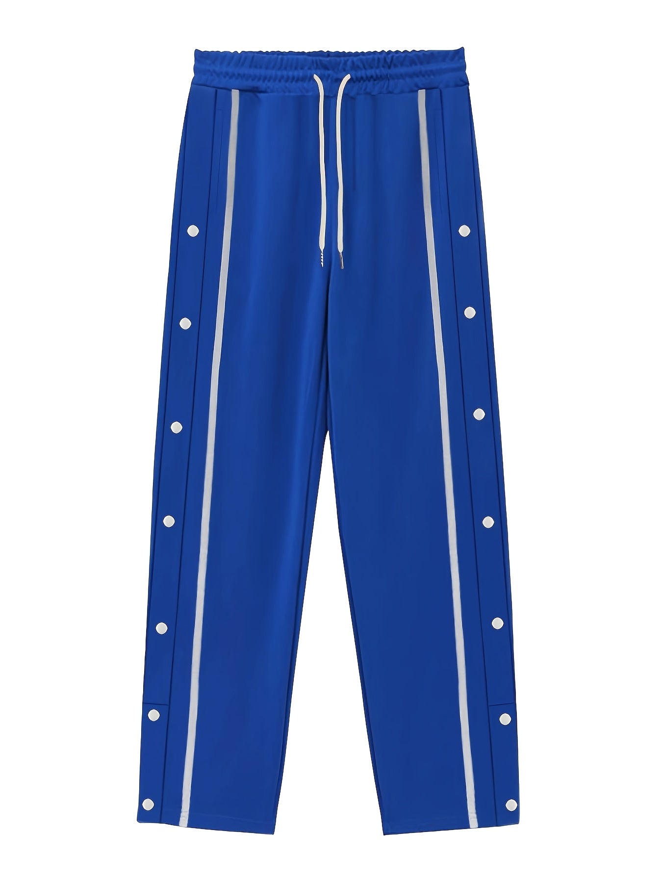 Jogging Bleu Royal Lencensa - Bandes Blanches Détails Boutons Homme