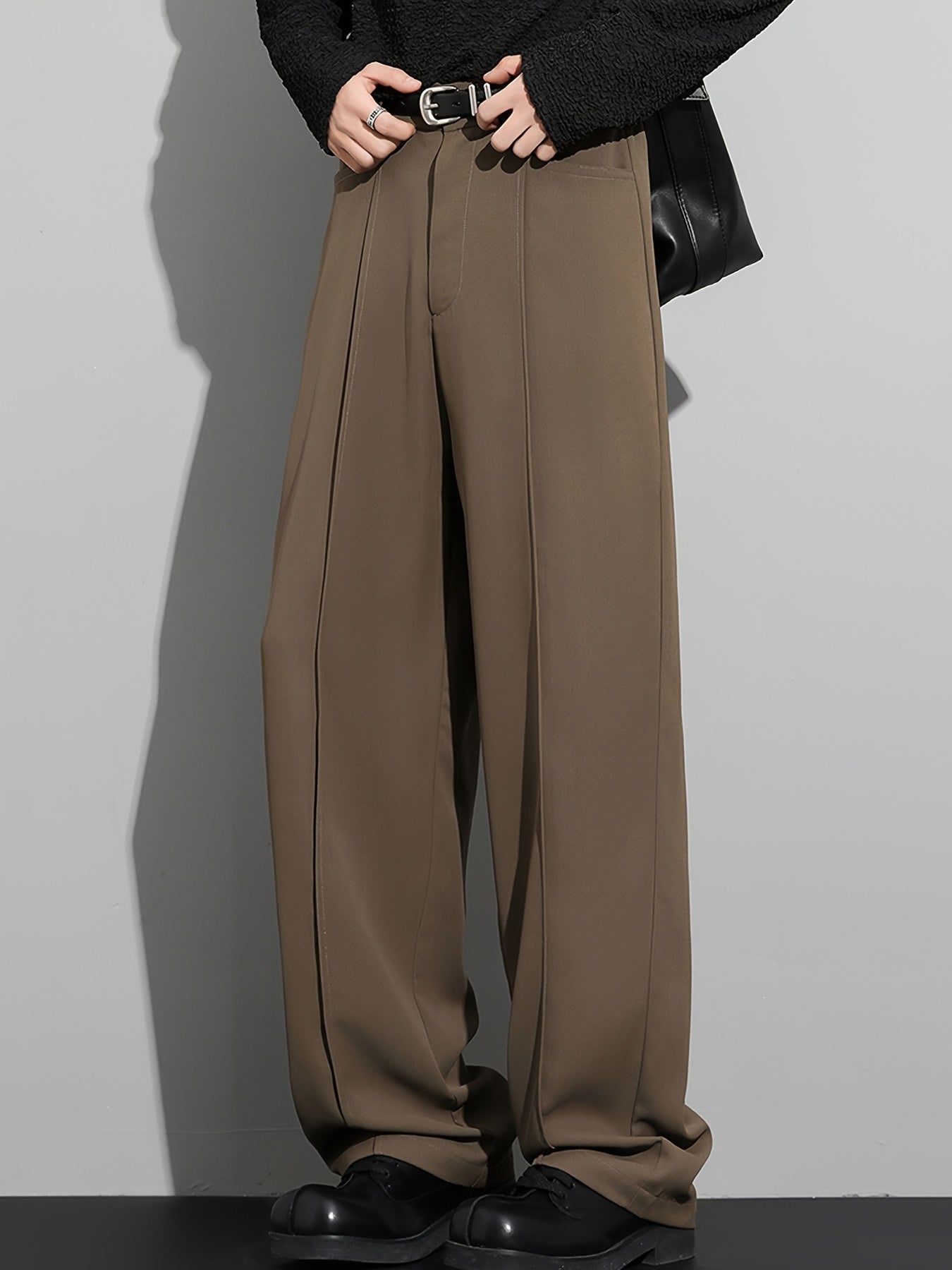 Lencensa - Pantalon Homme Costume Décontracté Taille Élastique