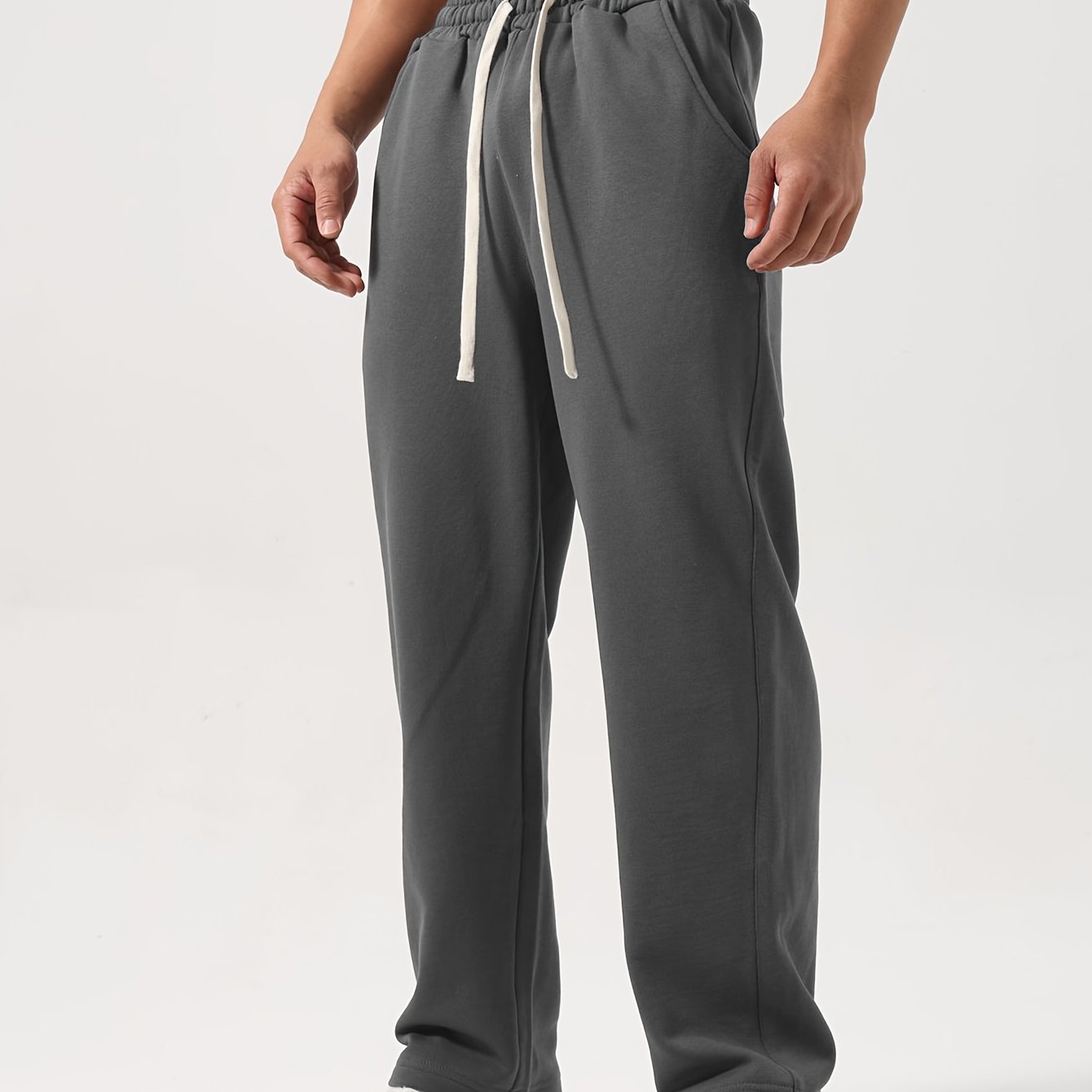 Lencensa - Pantalon Sport Homme Bleu Marine Coupe Droite
