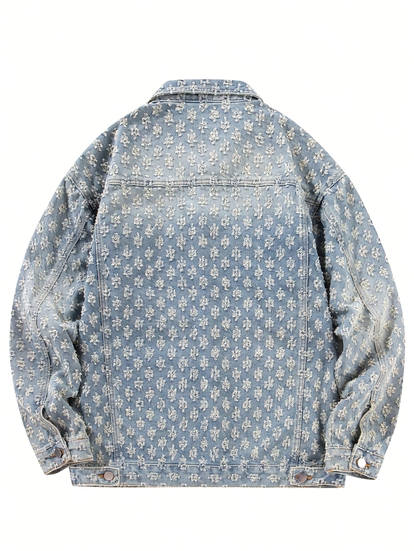 Veste Streetwear Vintage Lencensa - vrai Denim Épaules Tombantes Homme