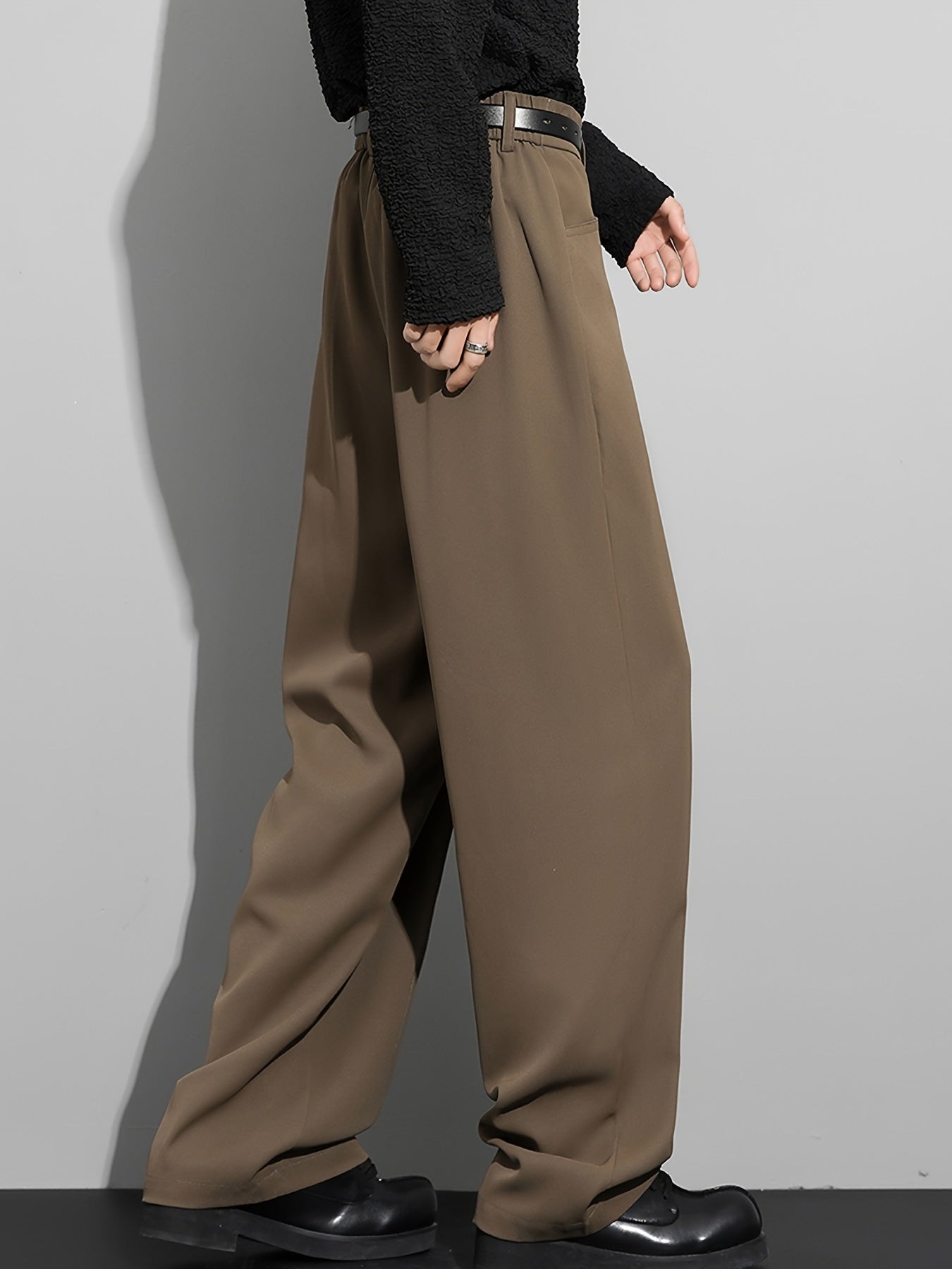 Lencensa - Pantalon Homme Costume Décontracté Taille Élastique