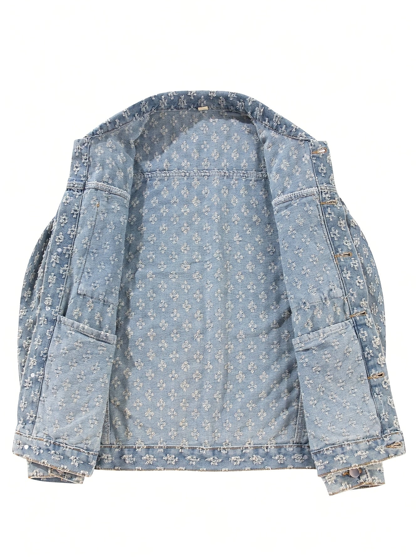 Veste Streetwear Vintage Lencensa - vrai Denim Épaules Tombantes Homme