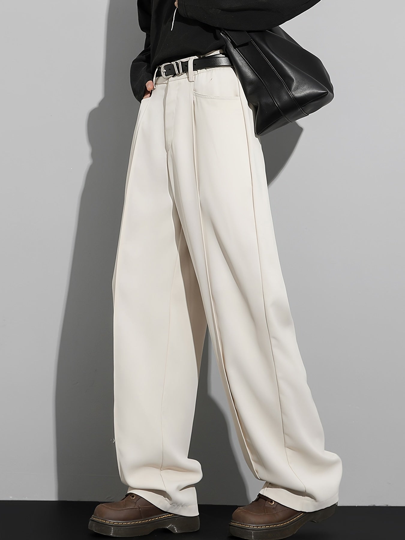 Lencensa - Pantalon Homme Costume Décontracté Taille Élastique