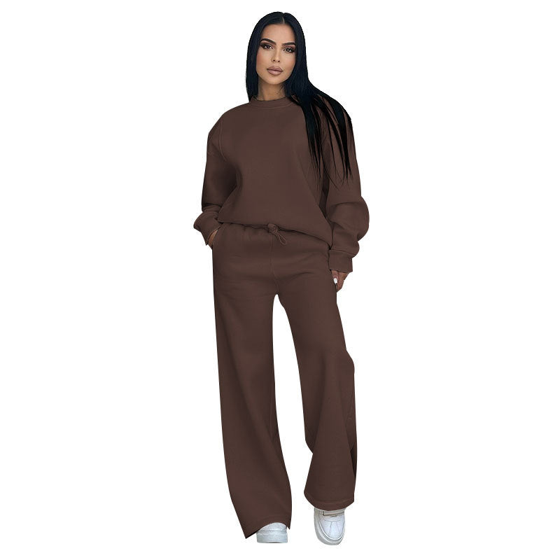 Women's Casual Sweatshirt and Pants Set - Lencensa 