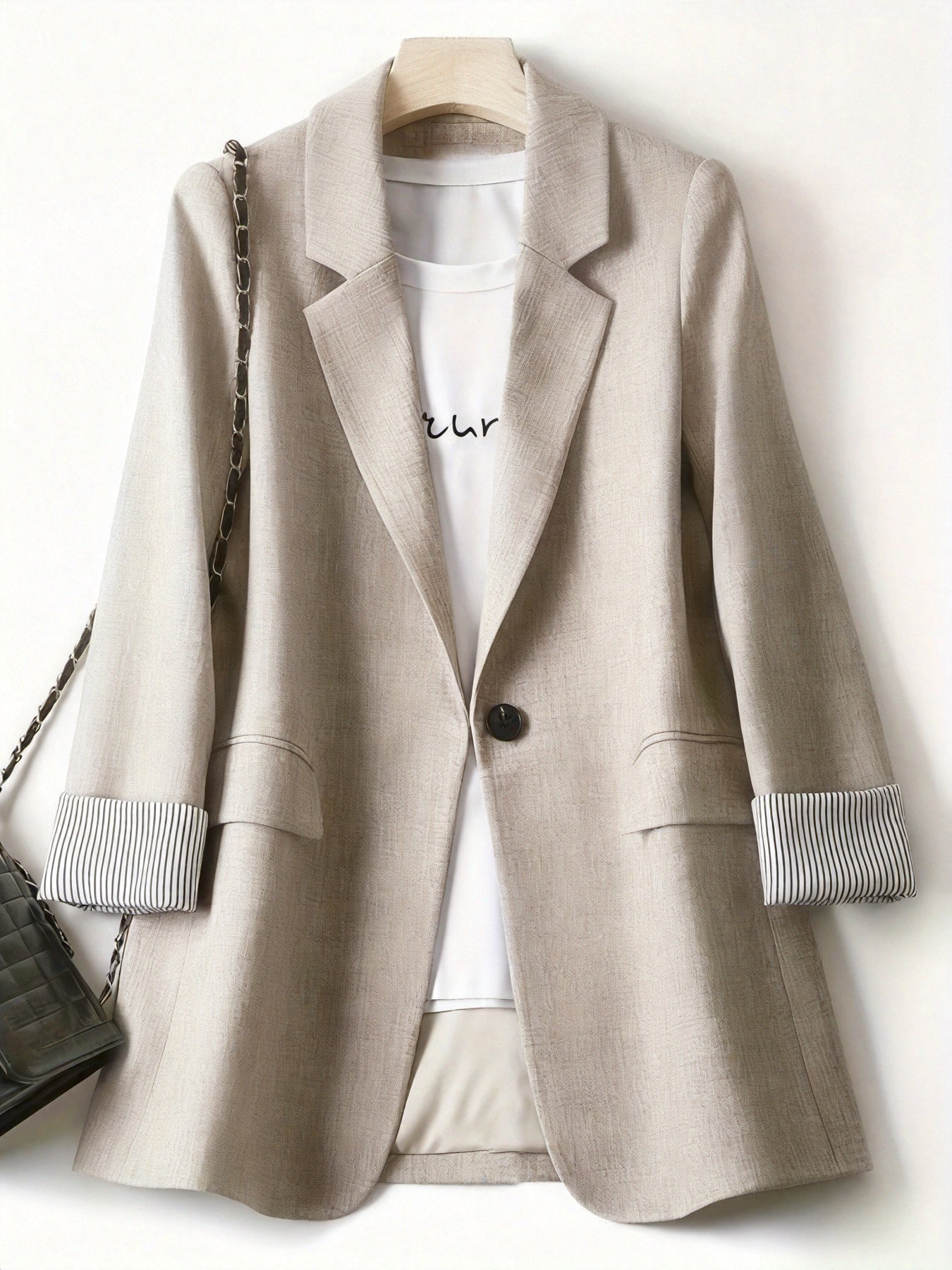 Internet Celebrity Women's Loose-Fit Casual Jacket for Spring and Autumn, Small Suit Top - Lencensa 