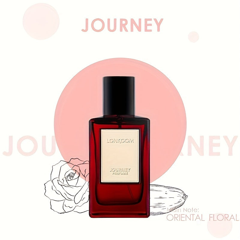 3.4oz Long-Lasting Eau De Parfum Spray Perfume for Women - Oriental Floral Notes, Perfect for Business, Office, Daily, Travel, and Gift-Giving (LONKOOM JOURNEY) - Lencensa 