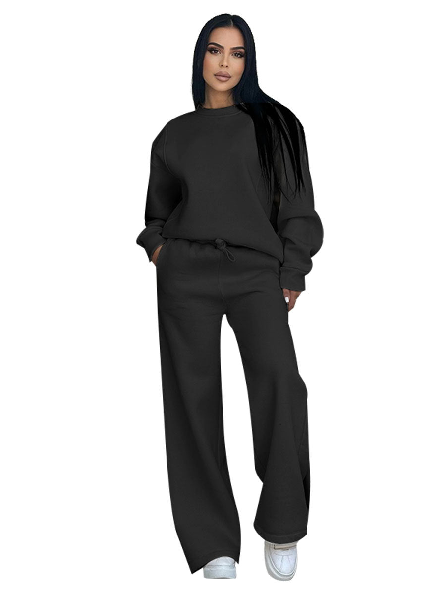 Women's Casual Sweatshirt and Pants Set - Lencensa 