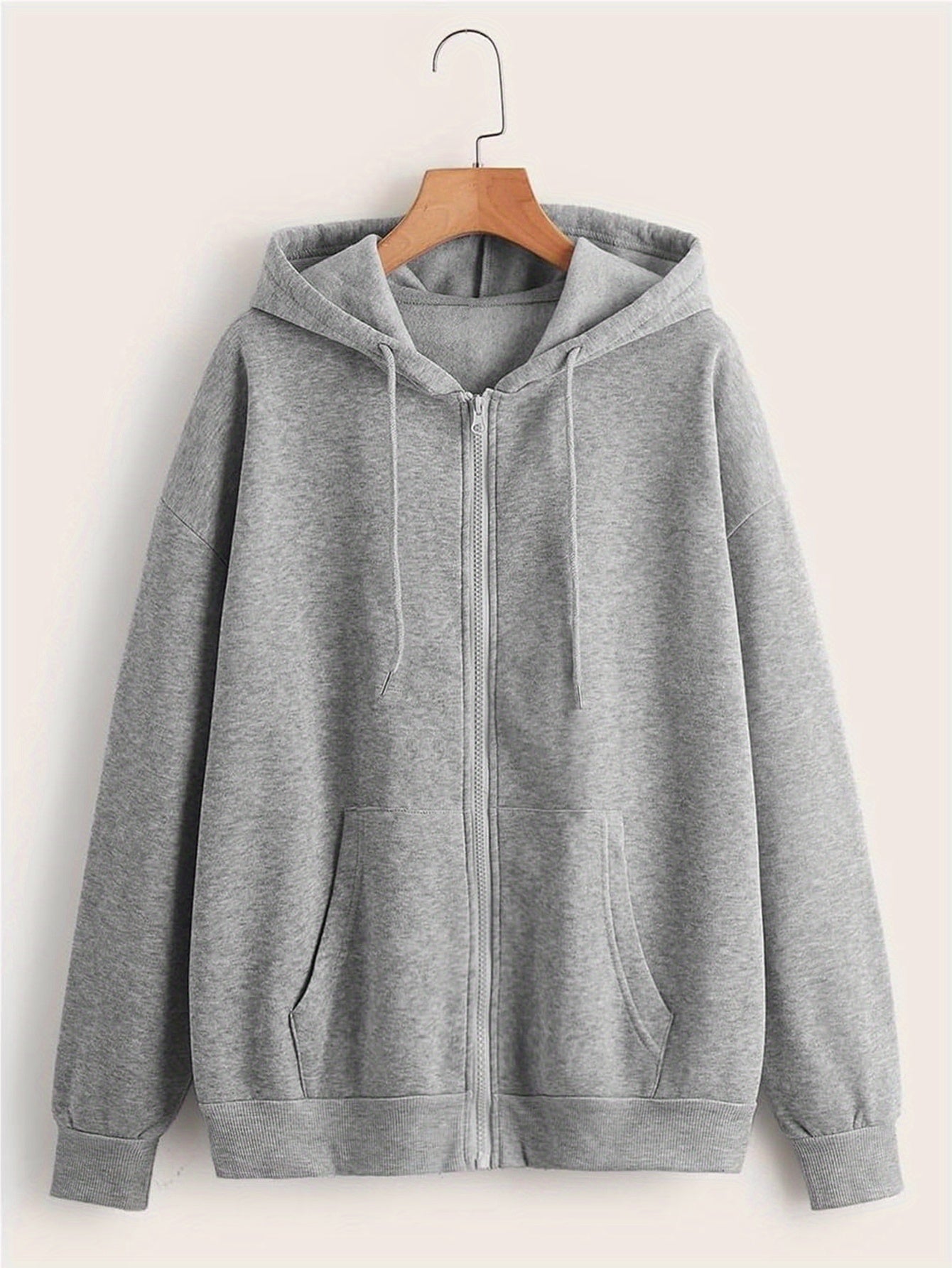 Women'S Casual Hooded Zip-Up Cardigan with Democratic Republic of the Congo Print, Loose Fit Fashion Top for Fall/Winter, Front Pocket Detail, Hoodie - Lencensa 