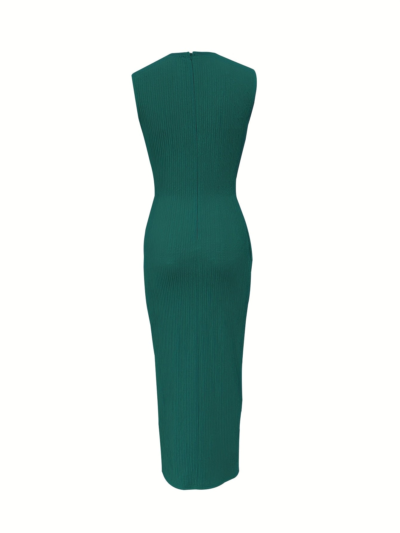 Lencensa - Robe Élégante Sans Manches à Fentes Femme