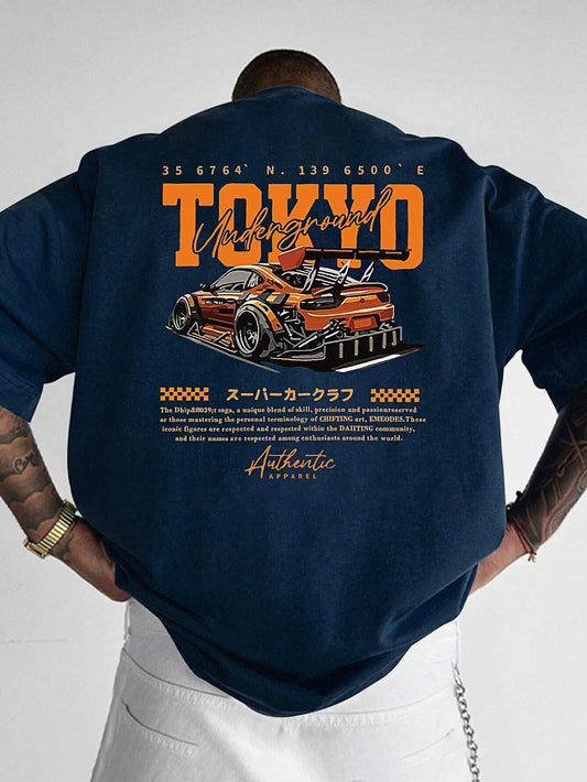 Lencensa - T-Shirt Homme JDM Tokyo Drift Nissan Skyline
