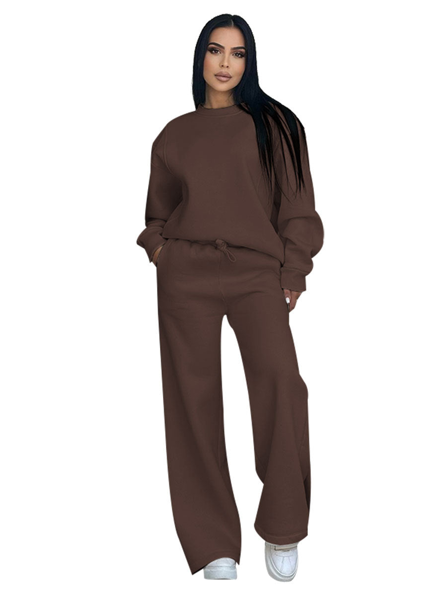 Women's Casual Sweatshirt and Pants Set - Lencensa 
