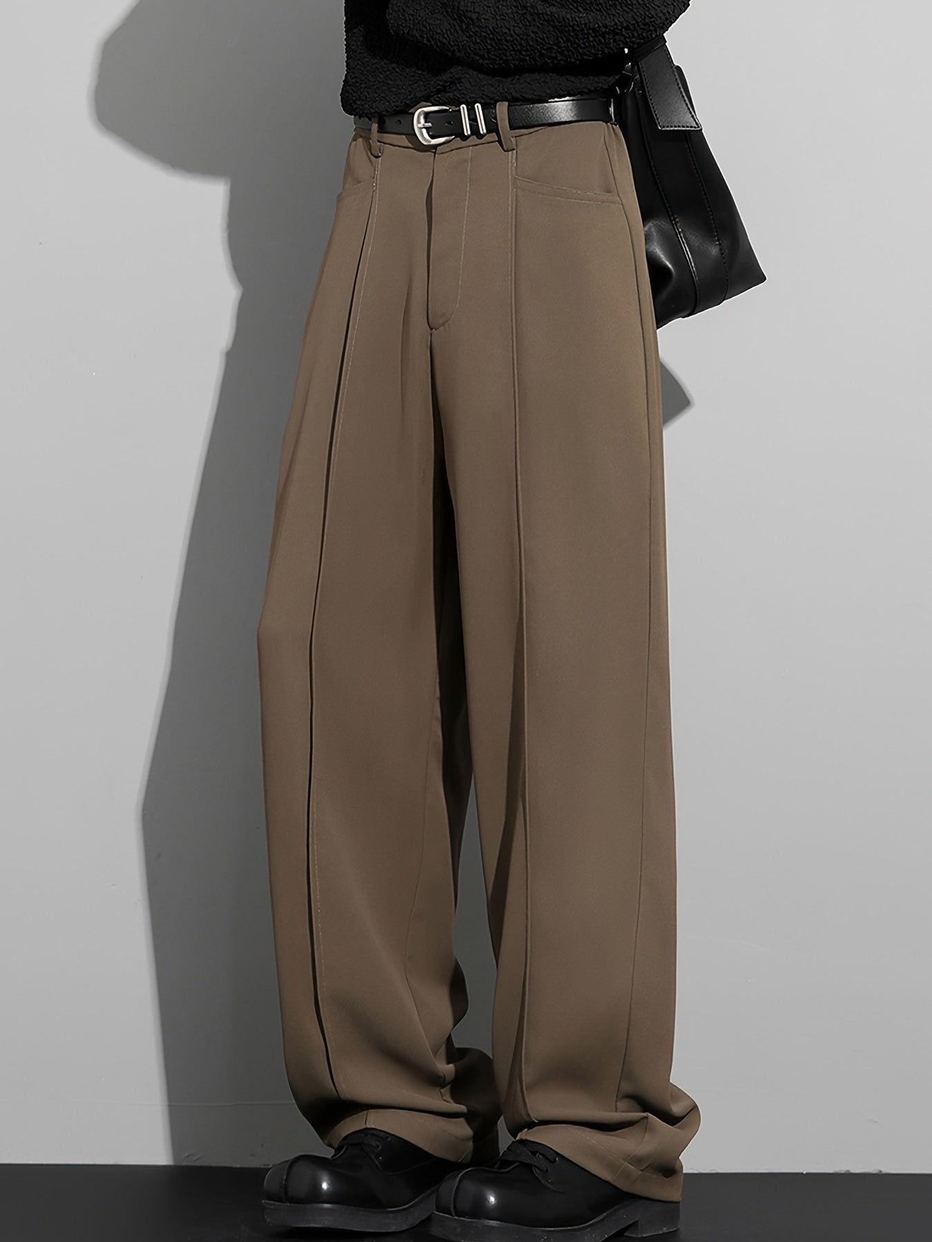 Lencensa - Pantalon Homme Costume Décontracté Taille Élastique