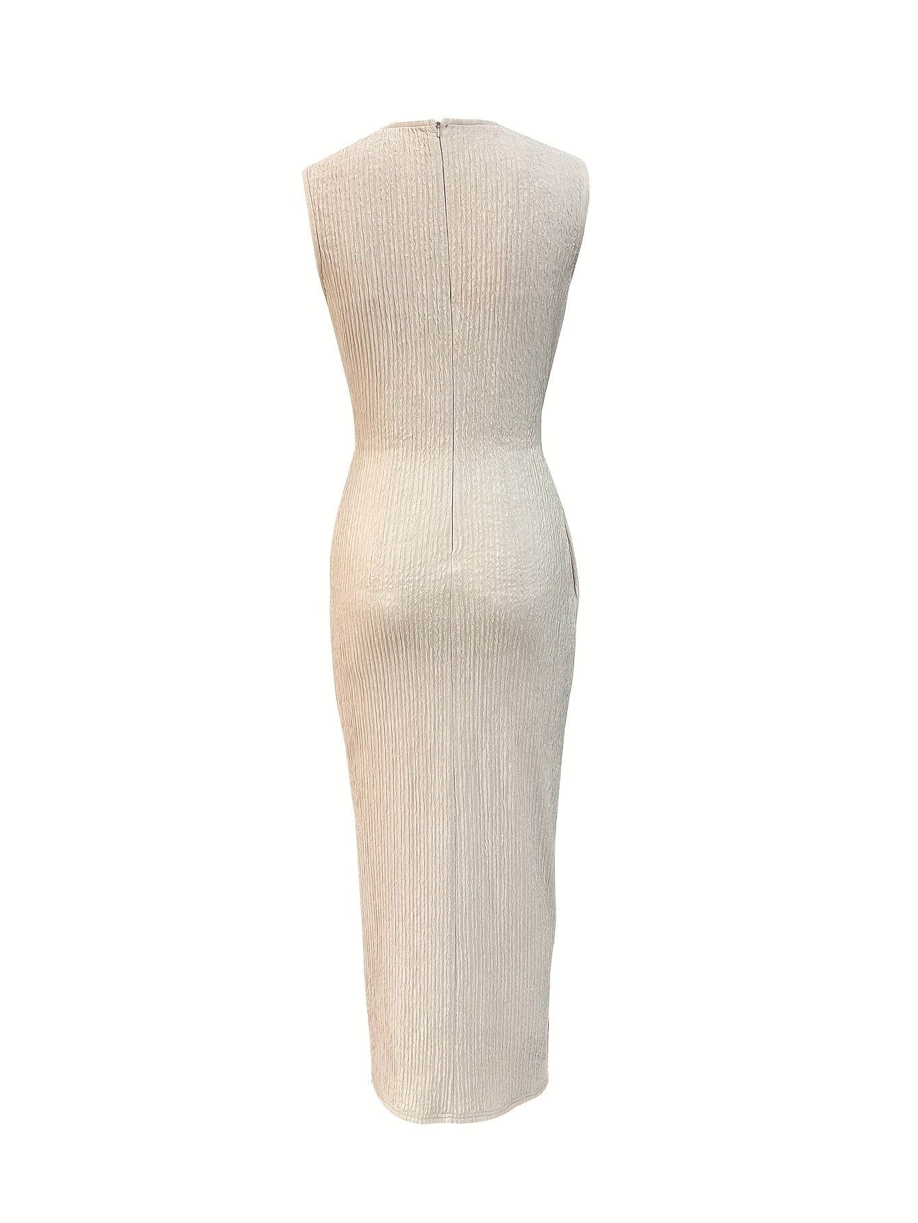 Lencensa - Robe Élégante Sans Manches à Fentes Femme