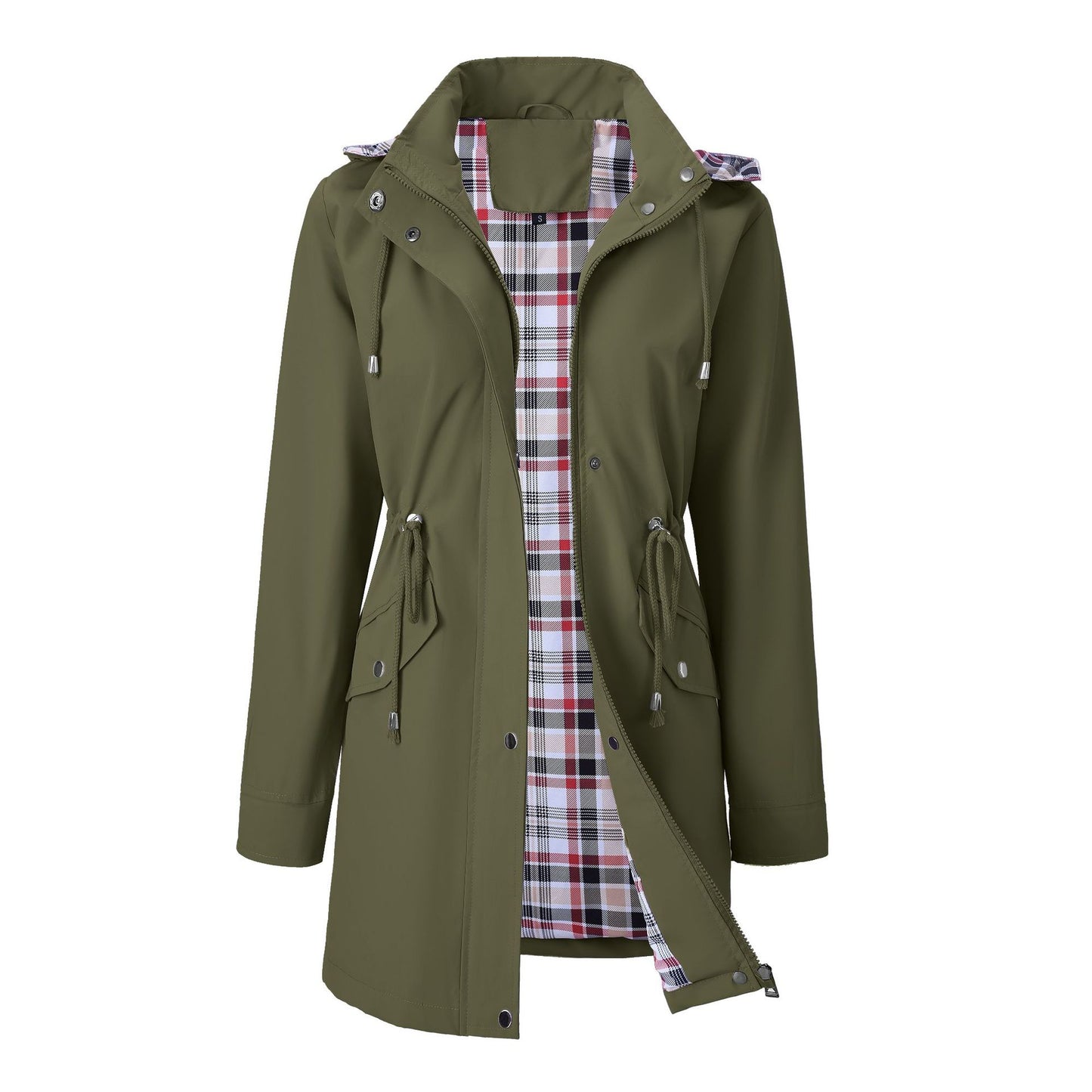 Coupe-vent à capuche avec cordon de serrage à la taille - Lencensa 