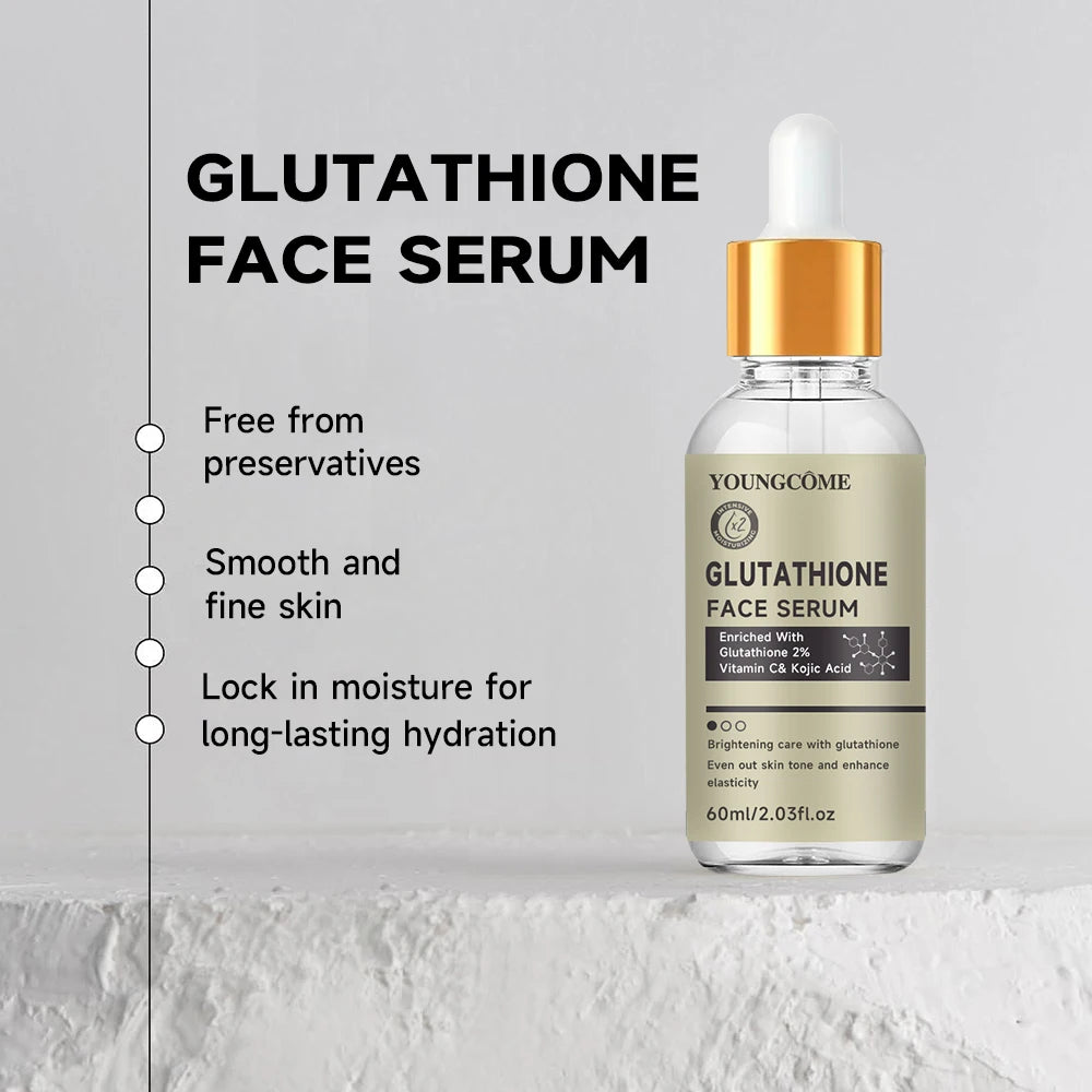 Sérum au glutathion pour le visage pour éclaircir la peau, correcteur de taches foncées, peau sensible, régénérant les cellules, Lifting, soins de la peau, 40ml/60ml