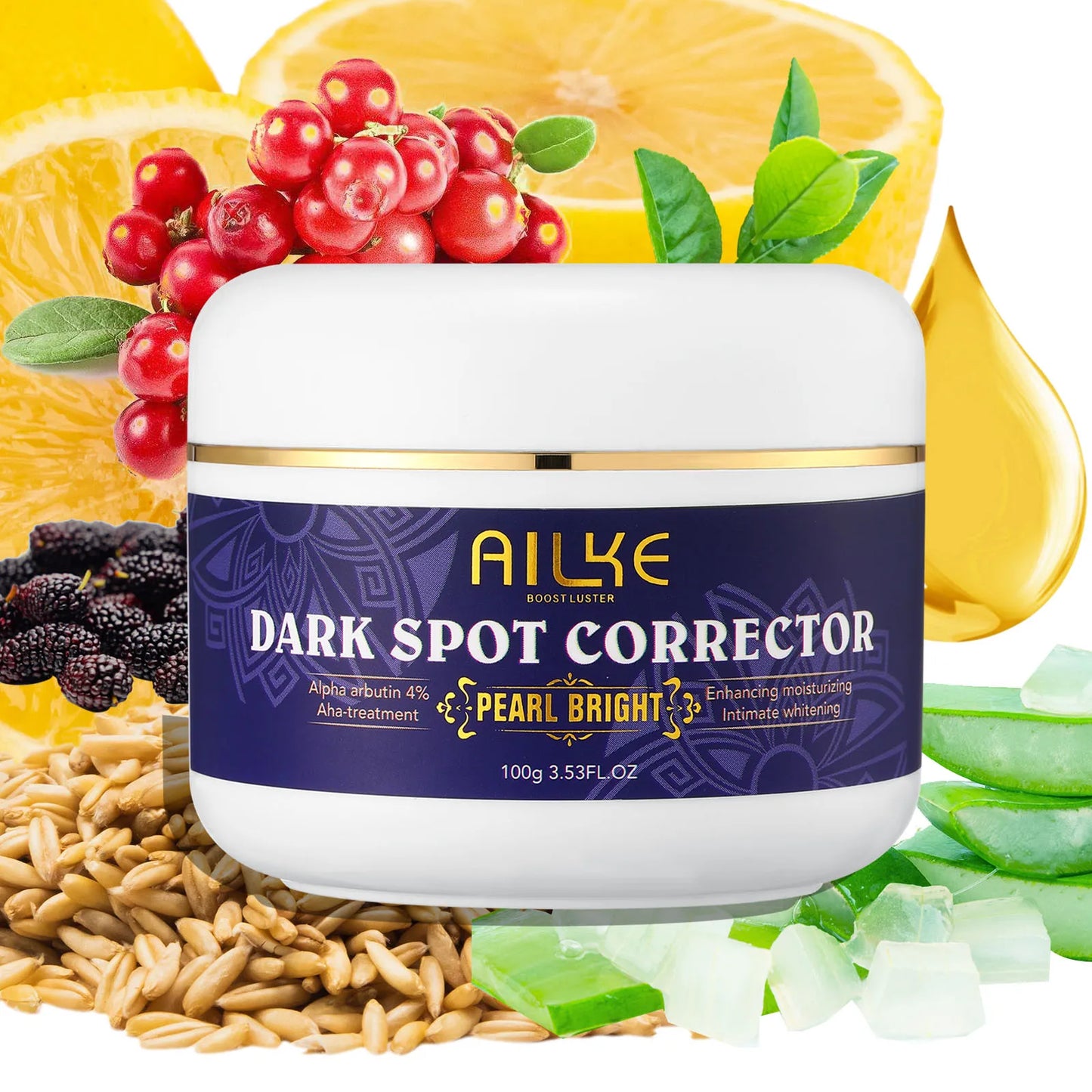 AILKE – ensemble de soins pour la peau blanchissant, éclaircissant, avec double glutathion, réduit les taches noires, foncées et blanches, pour tous les Types de peau
