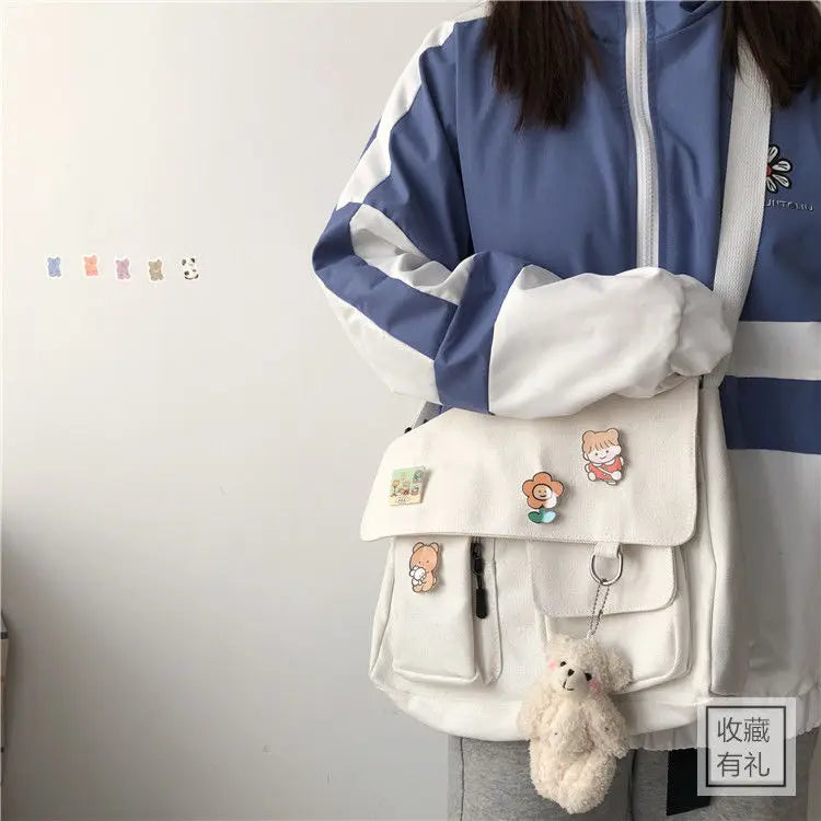 Sac à Main Femme FXZLLQ - Besace Toile Imprimée Bandoulière École - Lencensa 