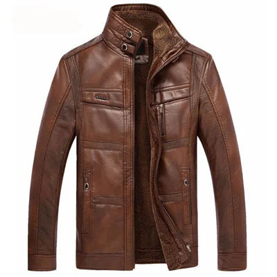 Veste Business Premium Lencensa - Cuir PU Fausse Fourrure - Qualité Exceptionnelle Hiver 2024