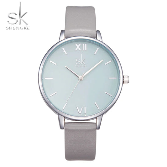 Shengke Watches Women Fashion Style Female Watch Elegant Ladies Leather Casual Quartz Wristwatches Montre Femme Reloj Mujer 0056