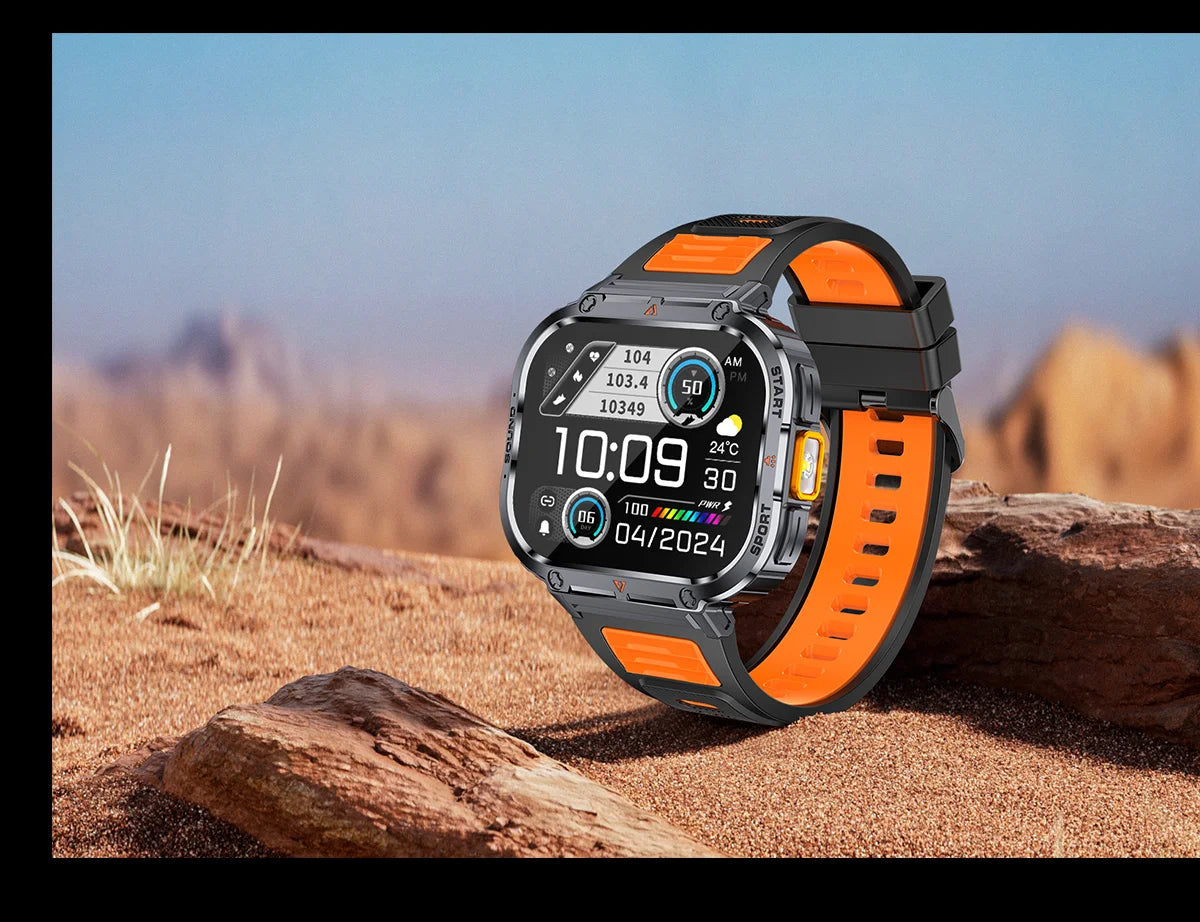 Netcom B29 Men's Smart Watch with HD Screen Camera Tiktok 4G Card Support Magnetic Charging-Montre Intelligente