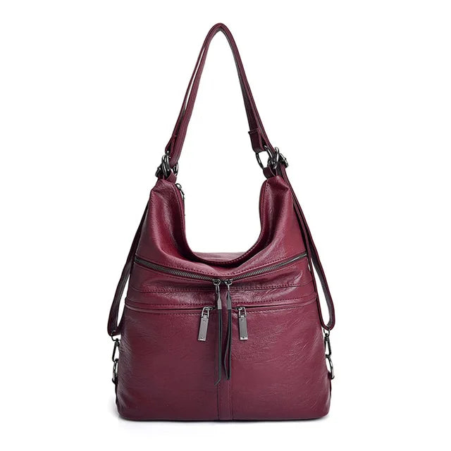 Sac à main en cuir de qualité pour femmes, fourre-tout de voyage de grande capacité, à bandoulière, décontracté, de styliste